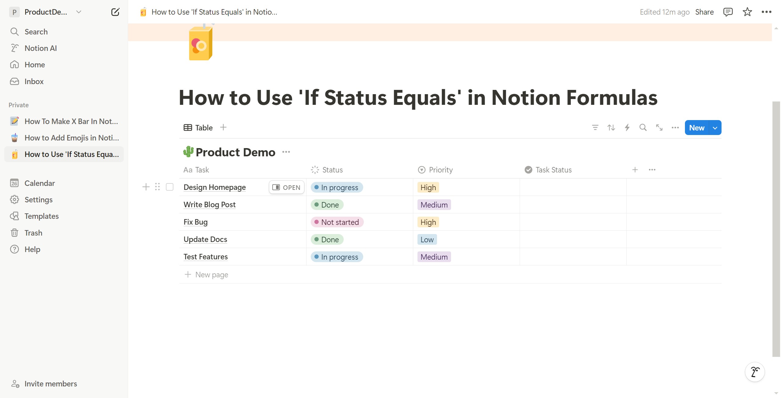<p>Click on the empty space in the formula column to edit the formula.</p>