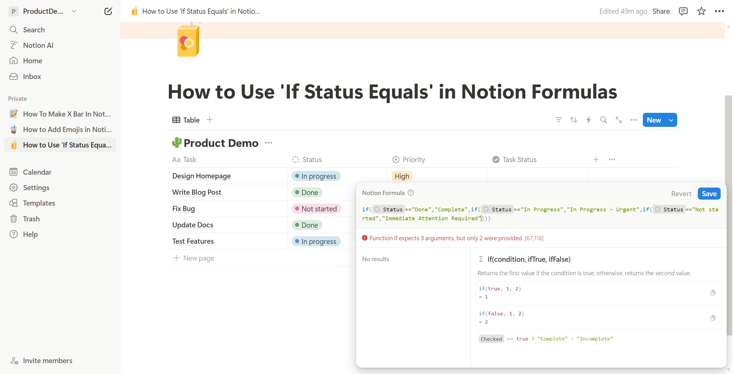 <p>Click Notion Formula</p>