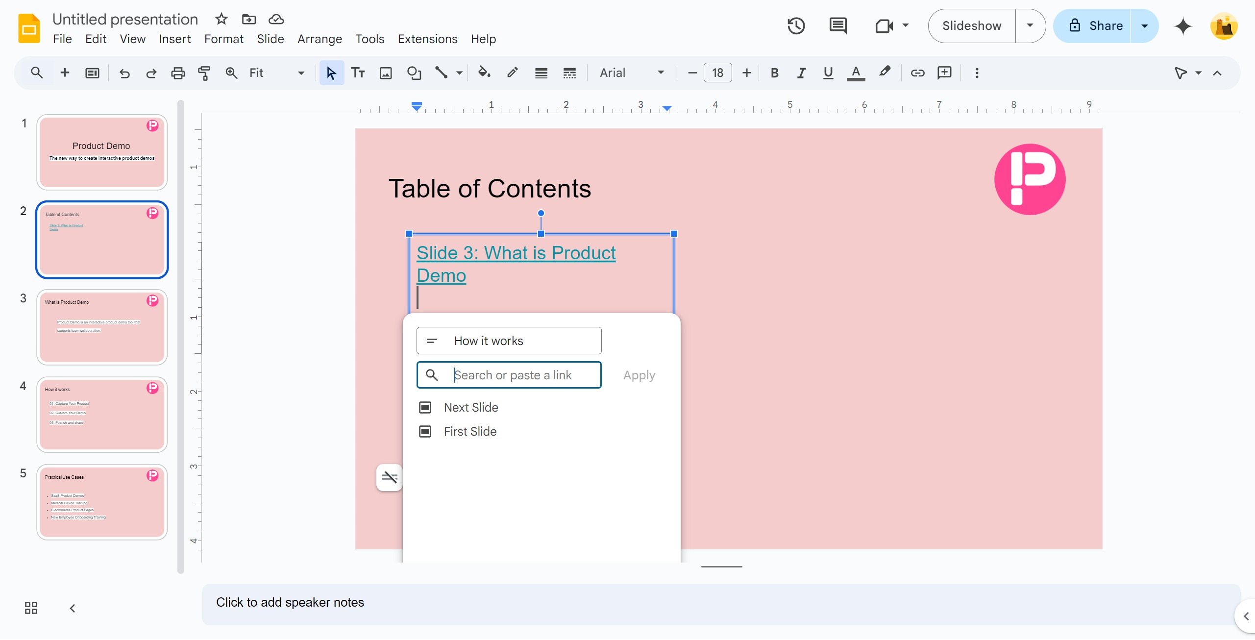 <p>You can also enter your set table of contents name here.</p>