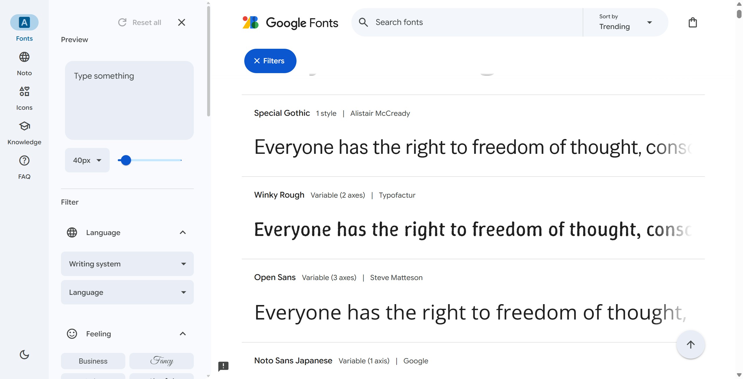 <p>Click font_download</p>