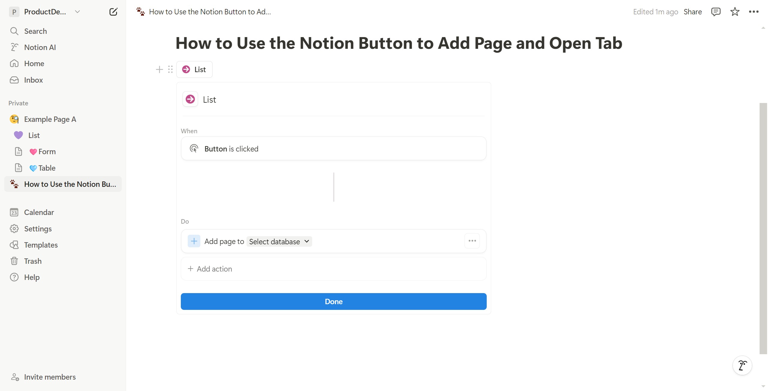 <p>Click Select database.</p>
