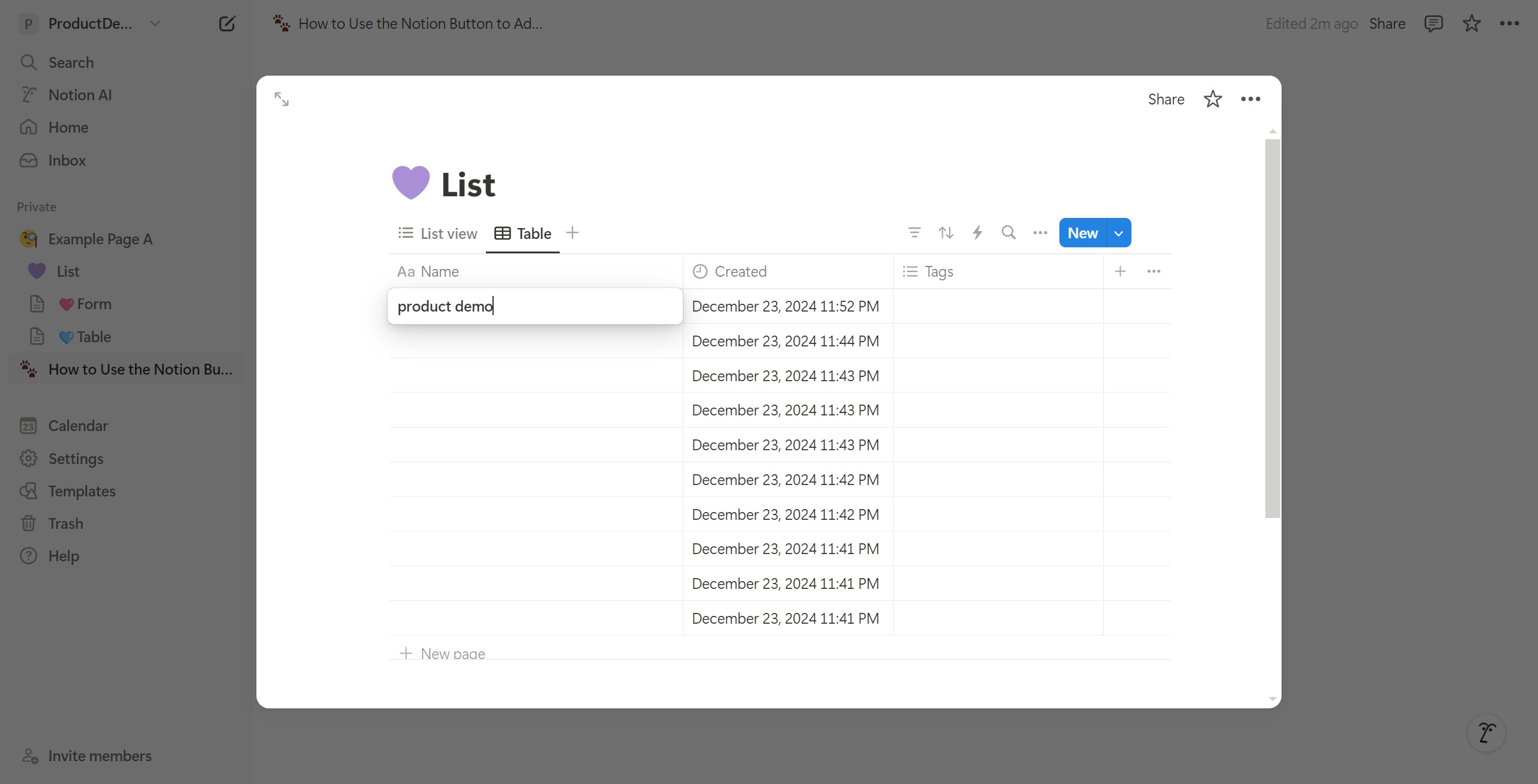 <p>You can preview and edit the added page.</p>