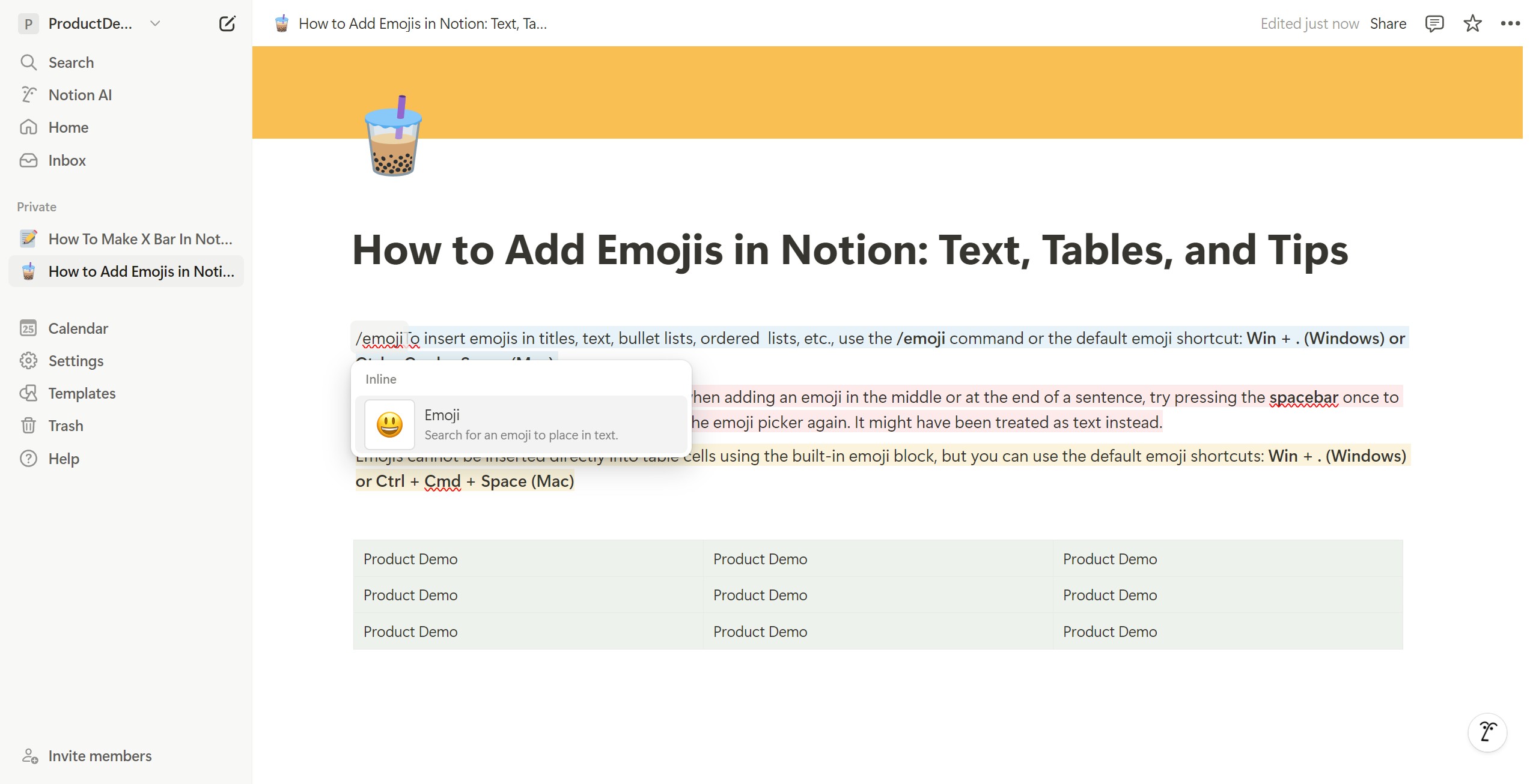<p>Click Emoji.</p>