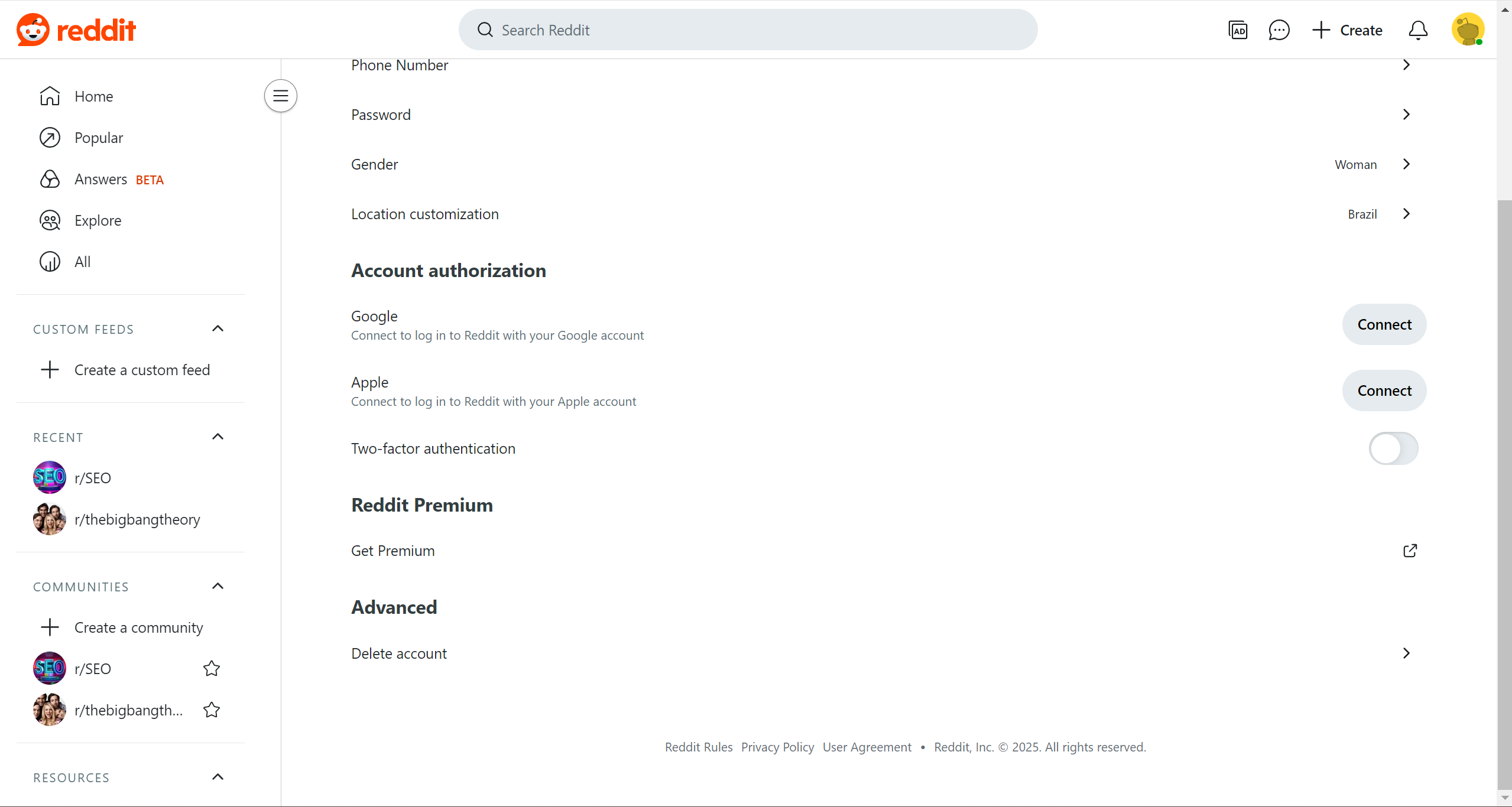 <p>Select Delete Account.</p>
