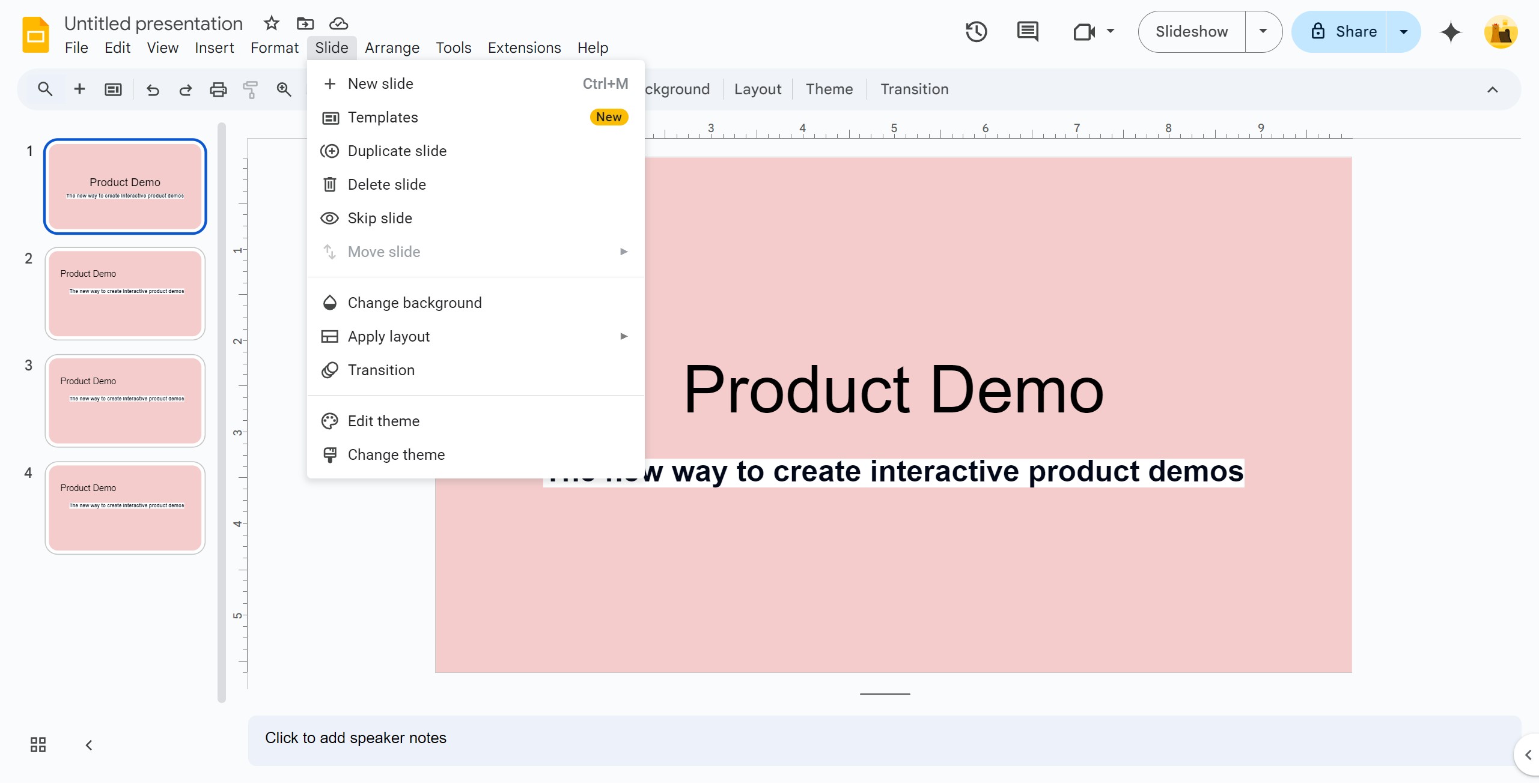 Demo intro title