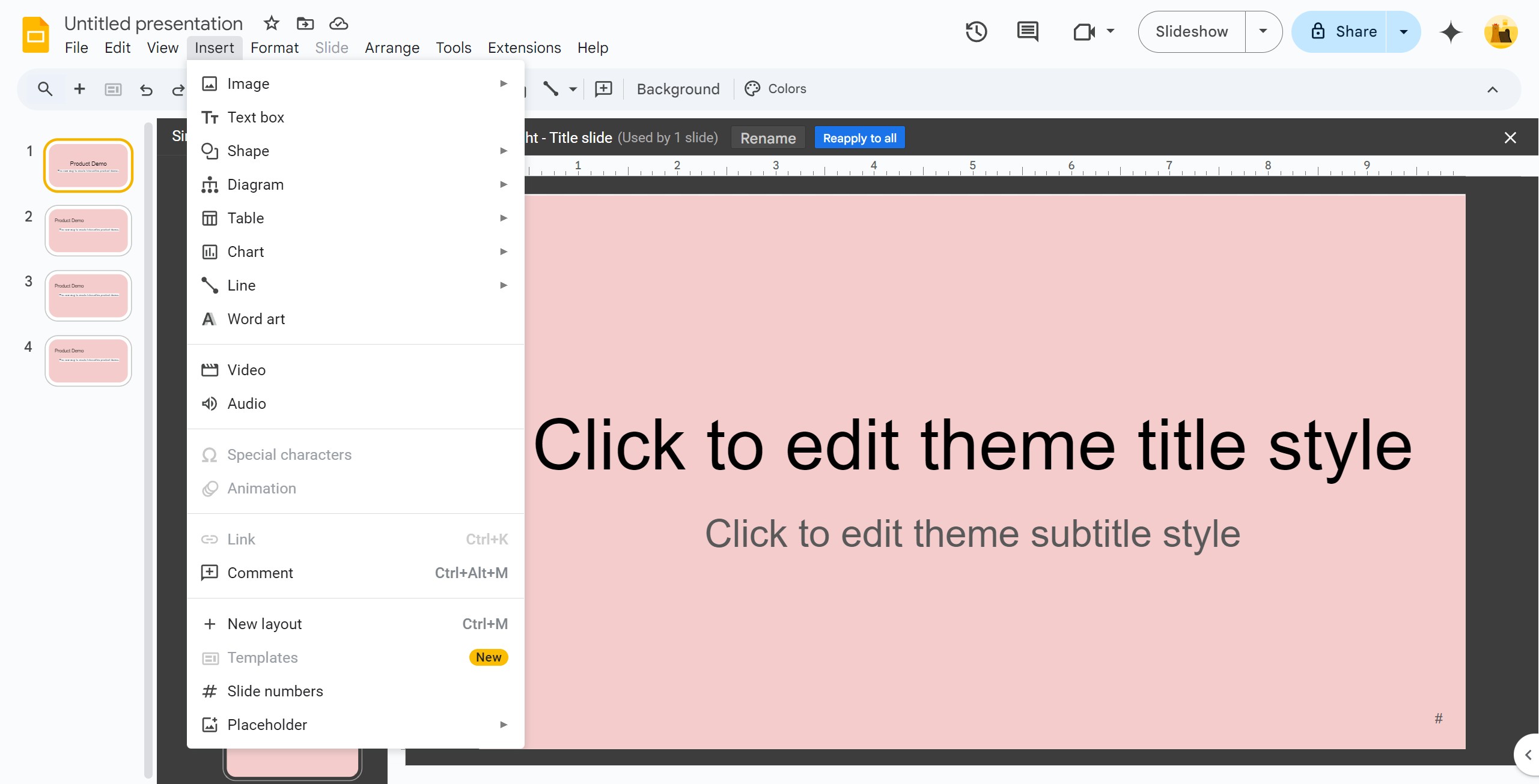 <p>Click Insert.</p>