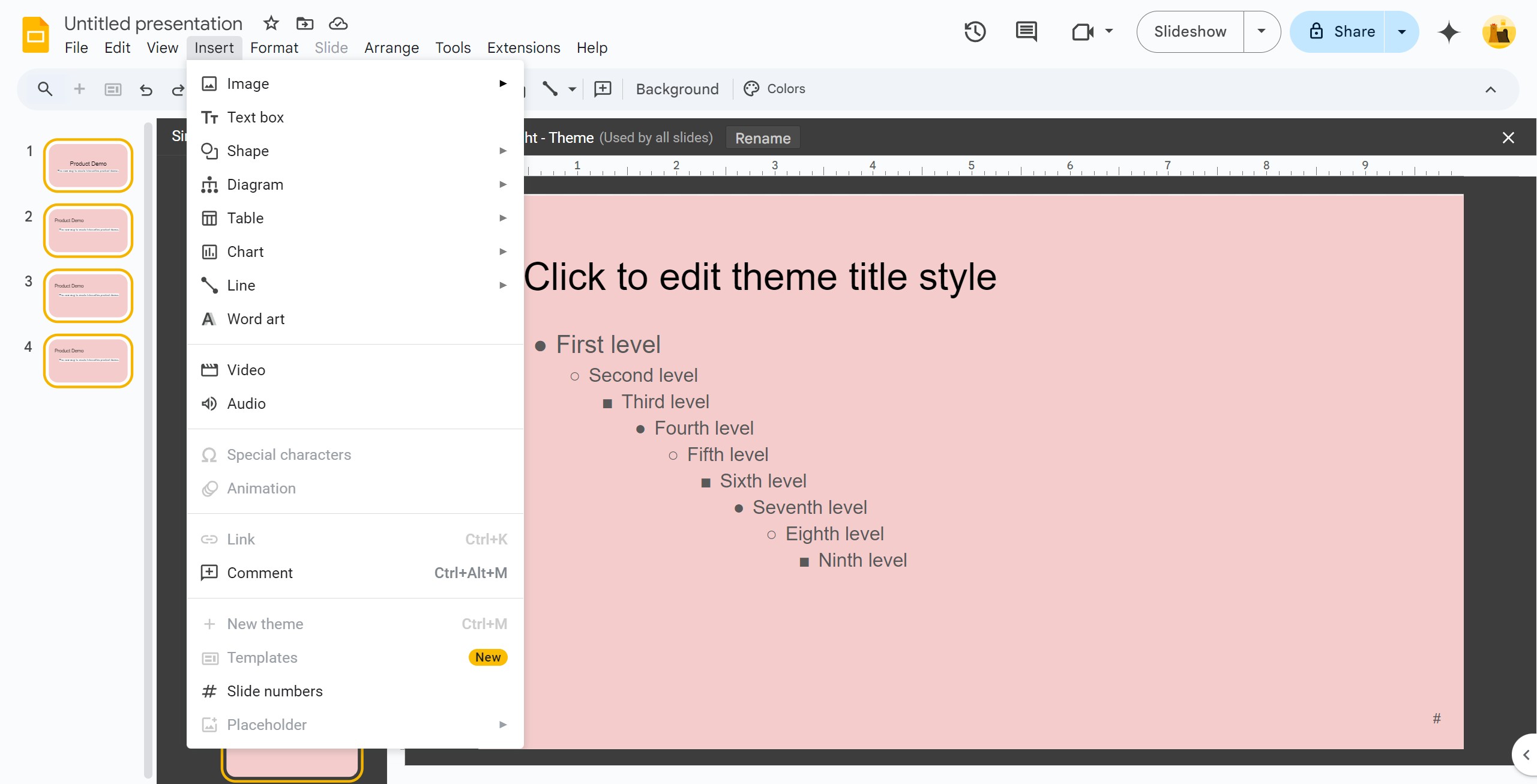 <p>Click Insert</p>