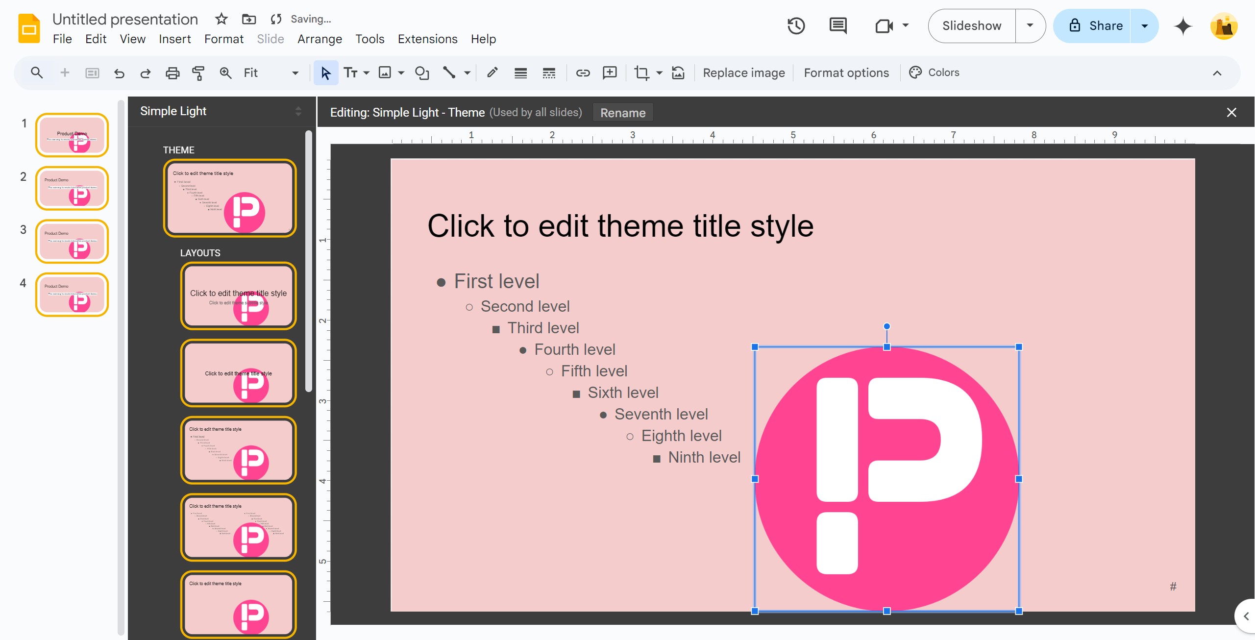 <p>Adjust the image size and position.</p>