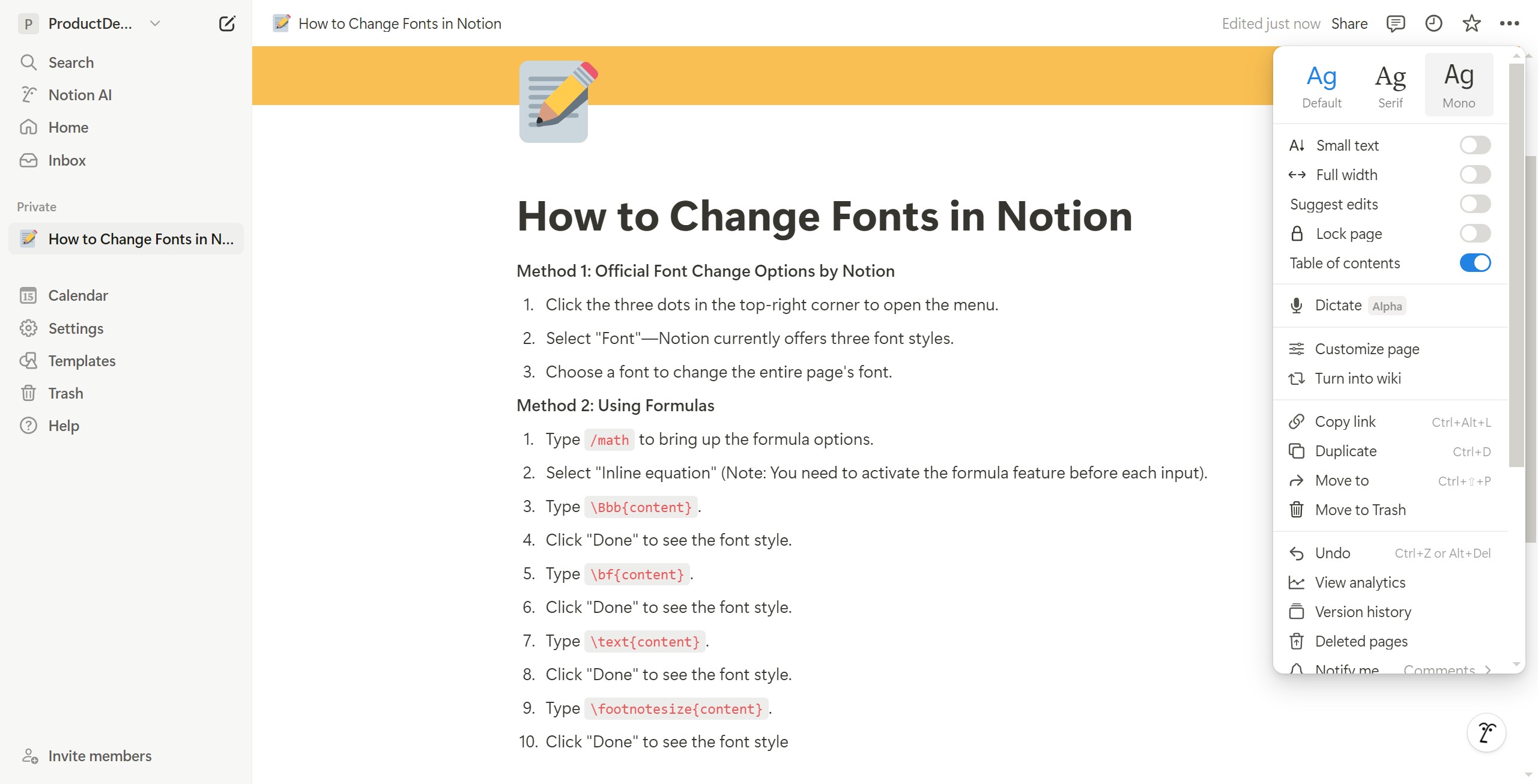 <p>Choose a font you want</p>