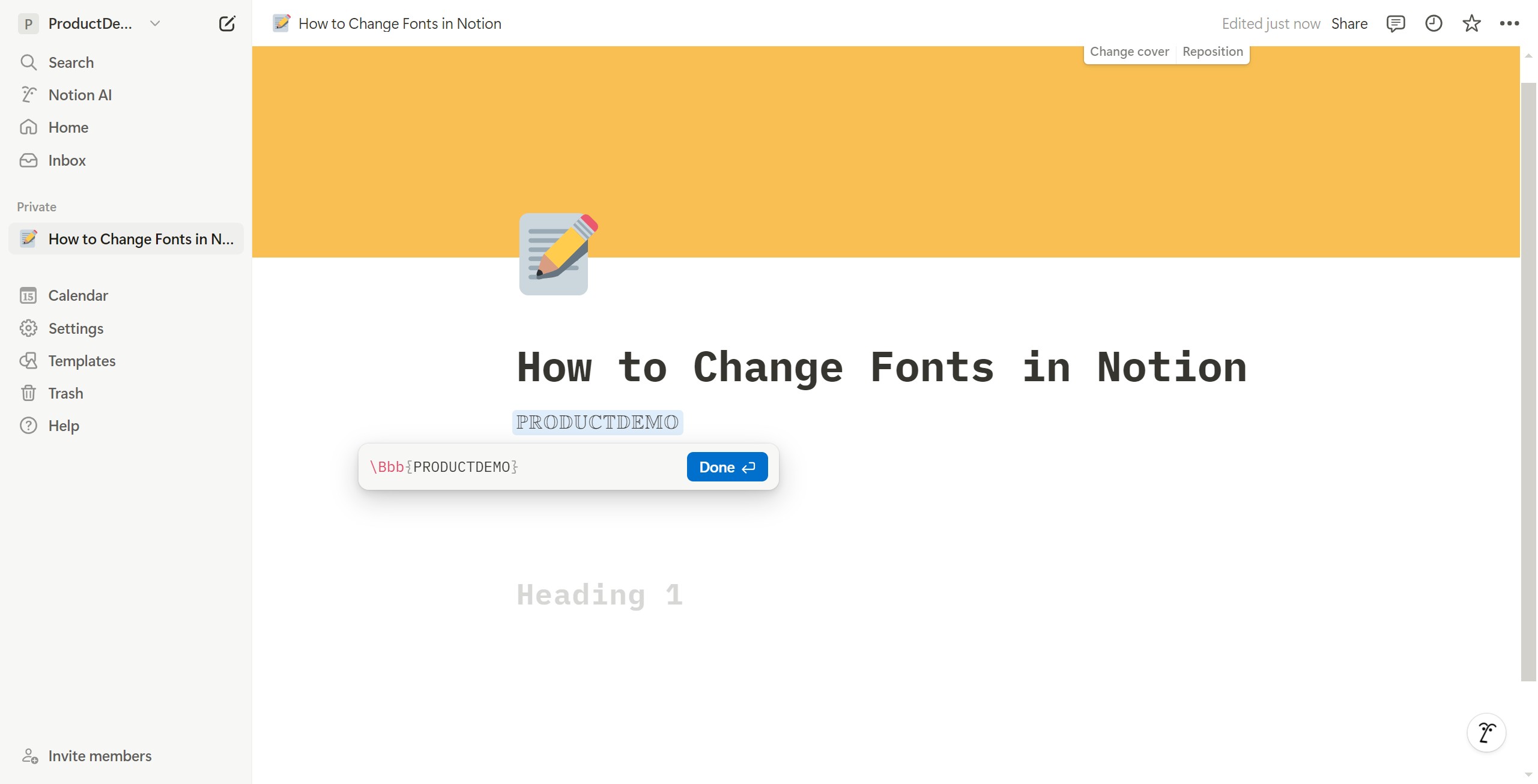 <p>First font formula:Type <code><strong><em>\Bbb{content}</em></strong></code>, click DONE, and you’ll see it take effect</p>