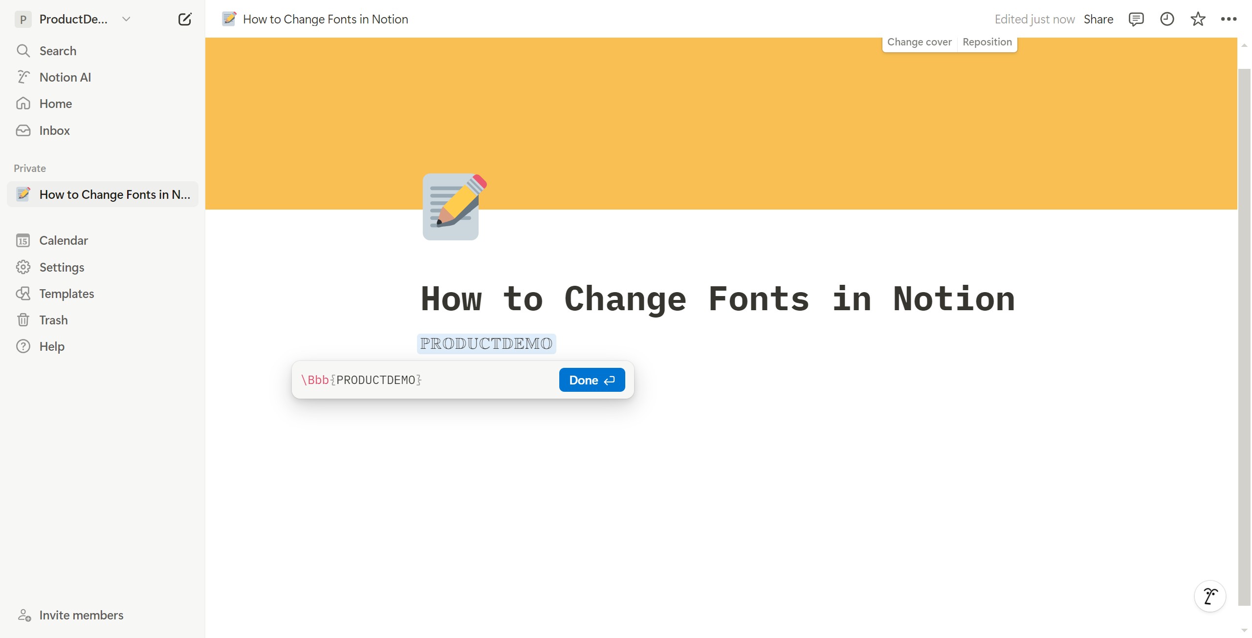 <p>First font formula:Type <code><strong><em>\Bbb{content}</em></strong></code>, click Done, and you’ll see it take effect</p>