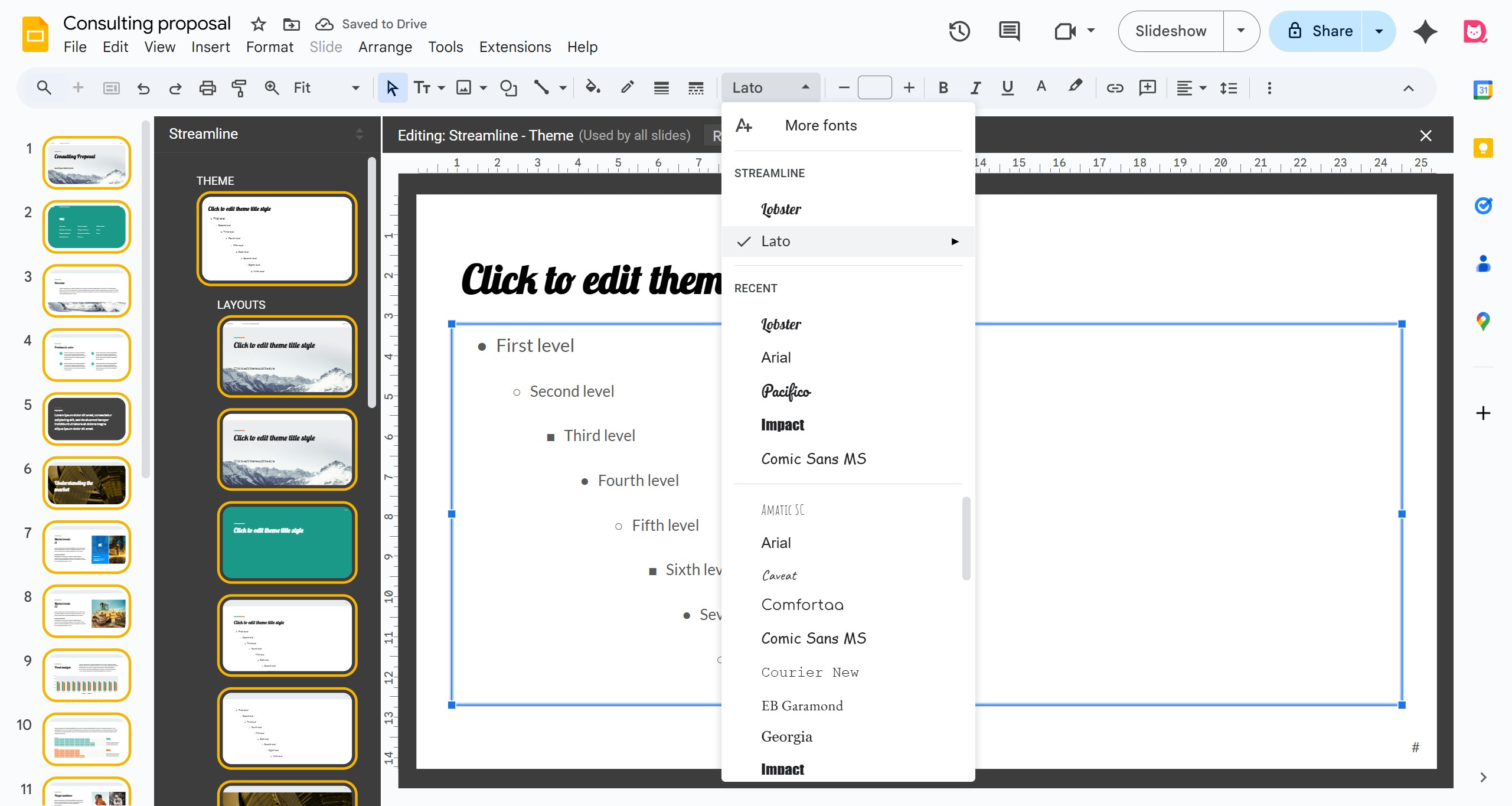 <p>Click here and select the font you want.</p>