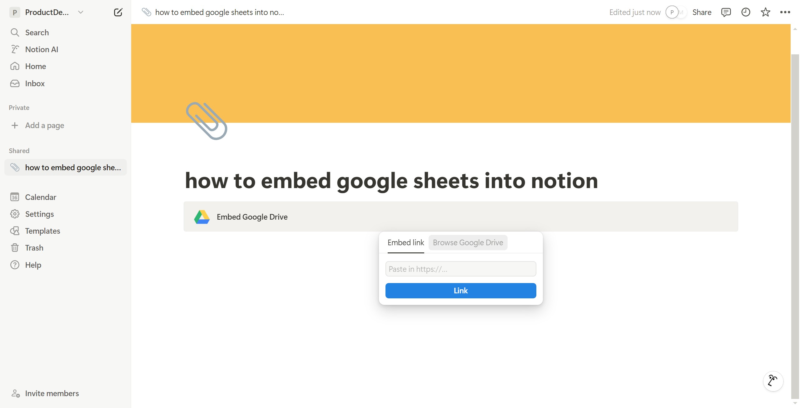 <p>Click Browse Google Drive</p>