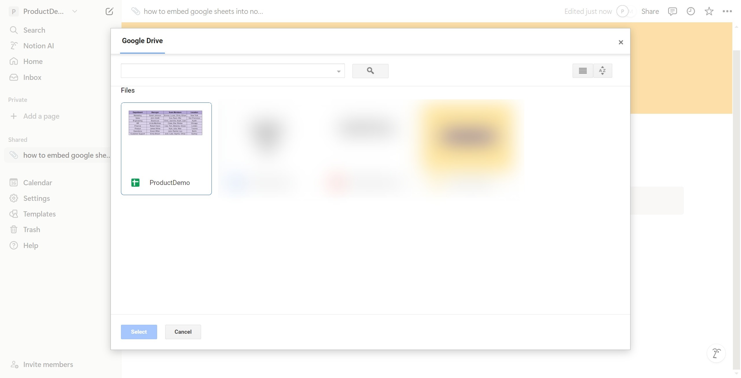 <p>Select the target table.</p>