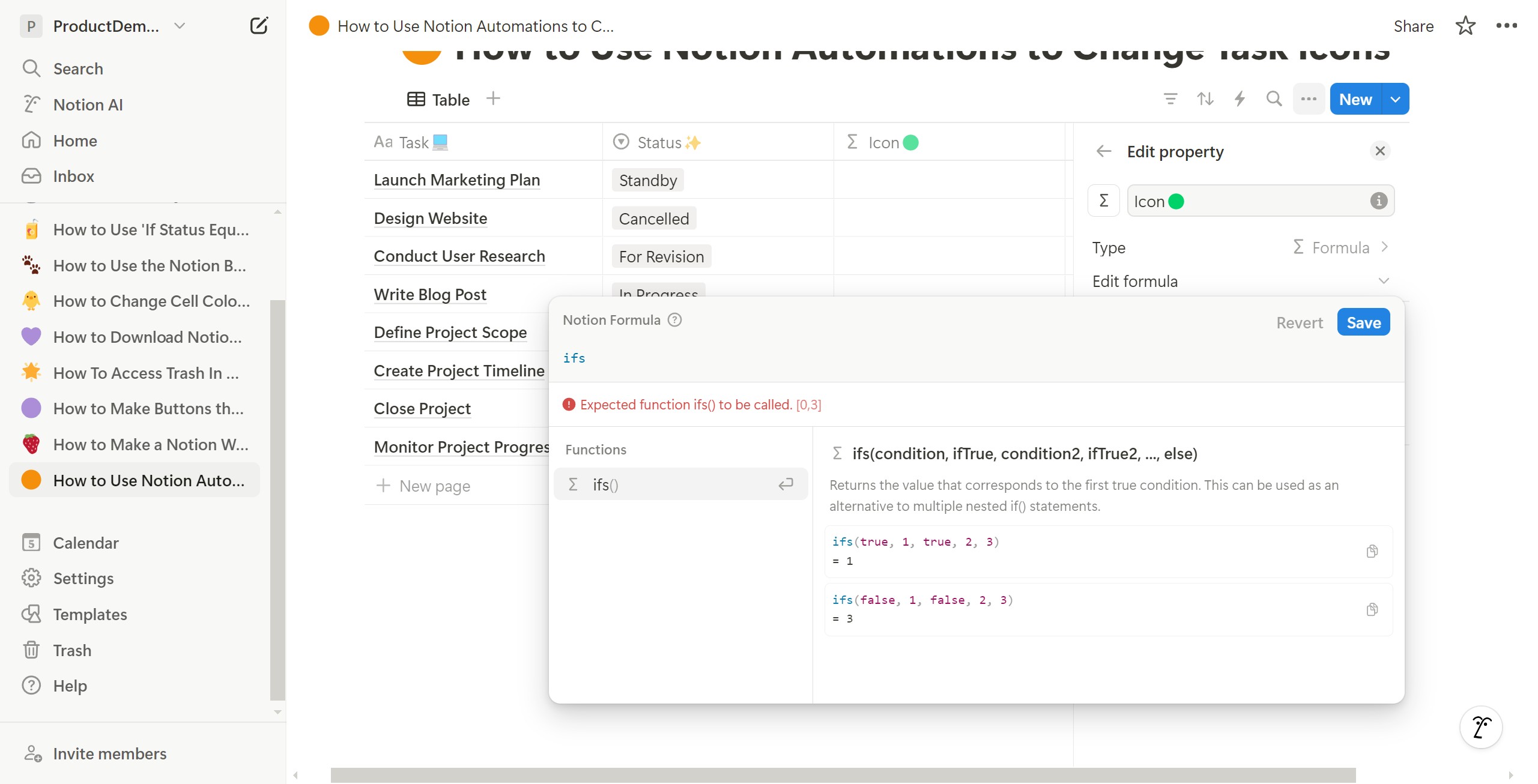 <p>Type `ifs` and select it to use.</p>