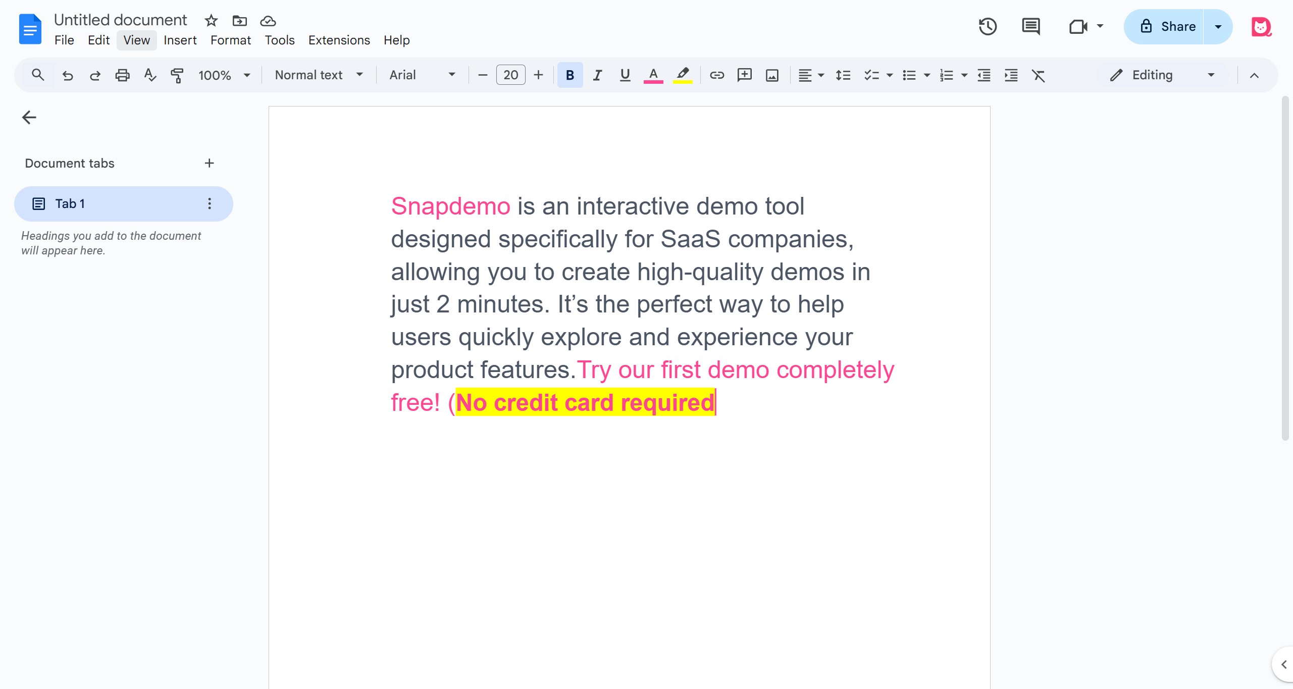 <p>Click View.</p>