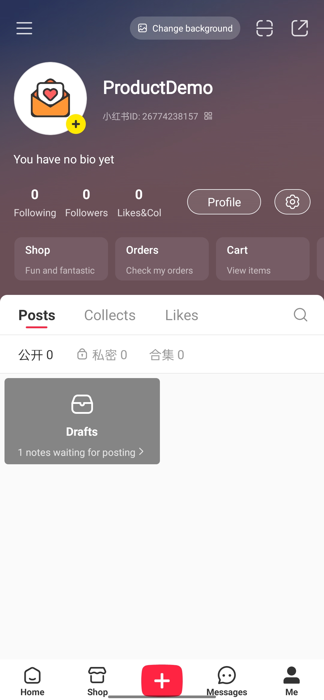<p>Click this to edit your profile.</p>