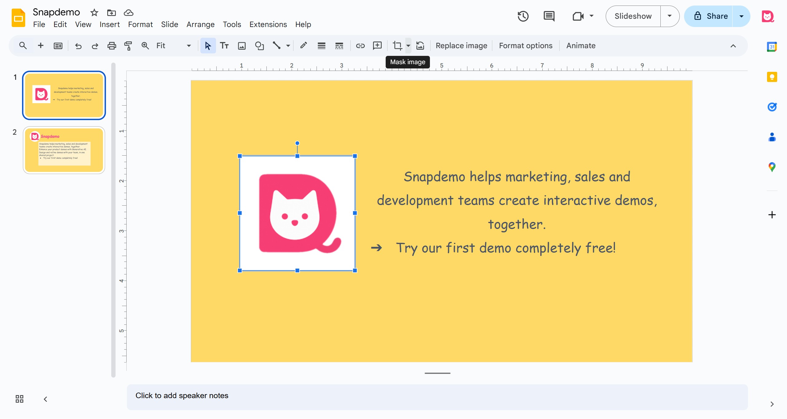 <p>Select the image to be changed to a circle.</p>