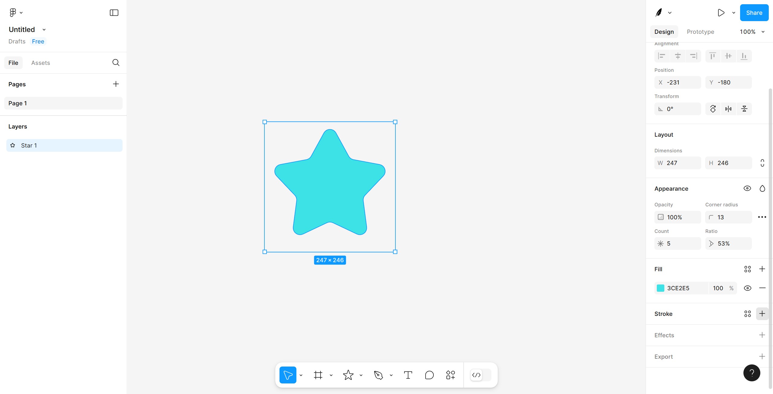 <p>Select the stroke.</p>