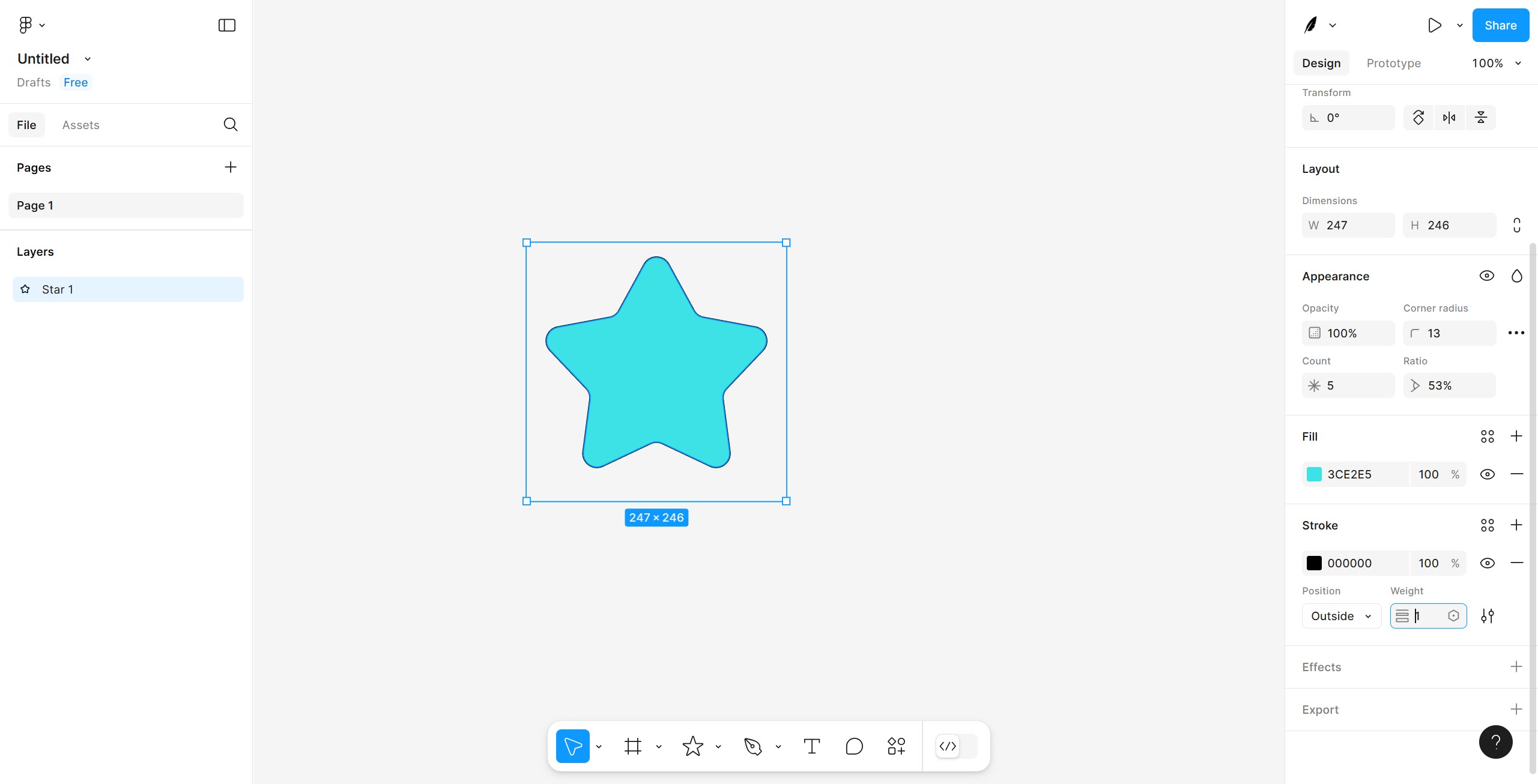 <p>You can set the outline color and thickness.</p>