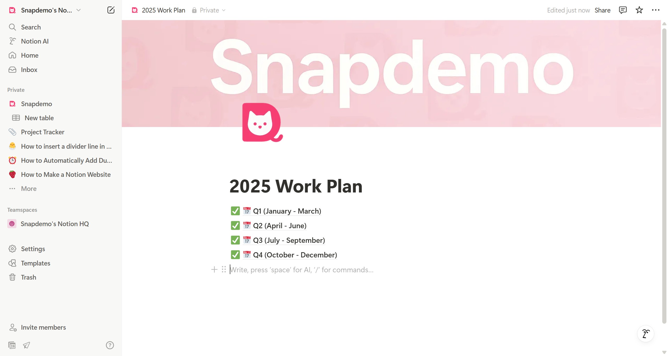 <p>Create all the subpages like this.</p>