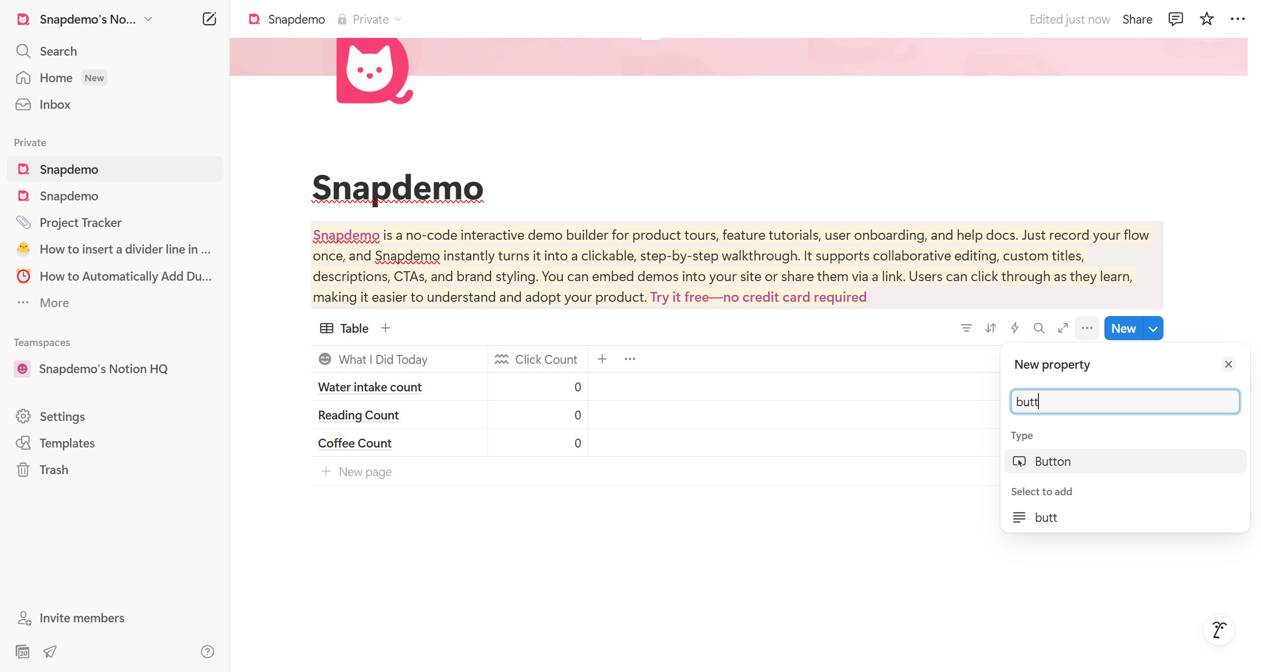 <p>Then add a new column with the type button.</p>