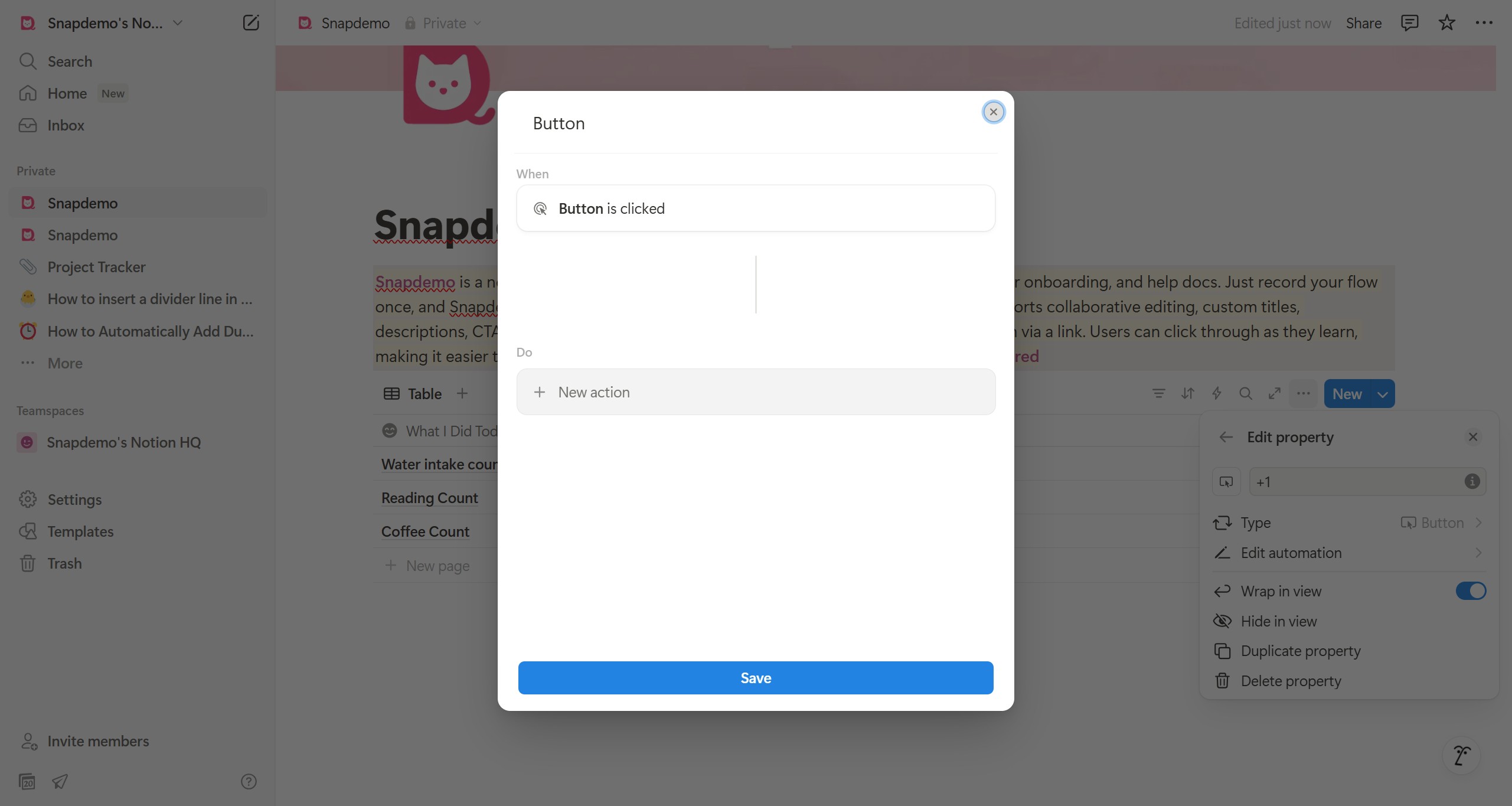 <p>Click New action.</p>