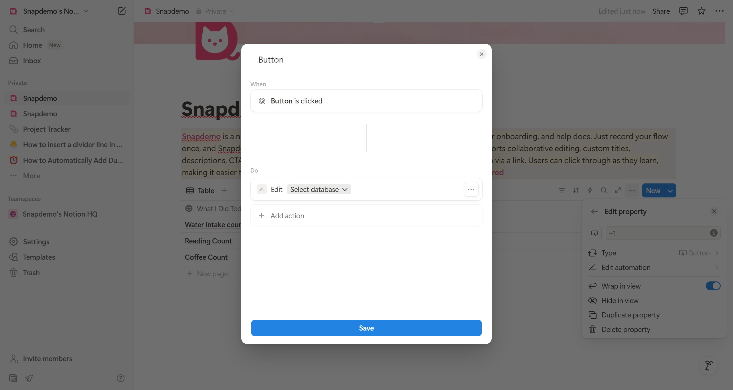 <p>Click Select database.</p>
