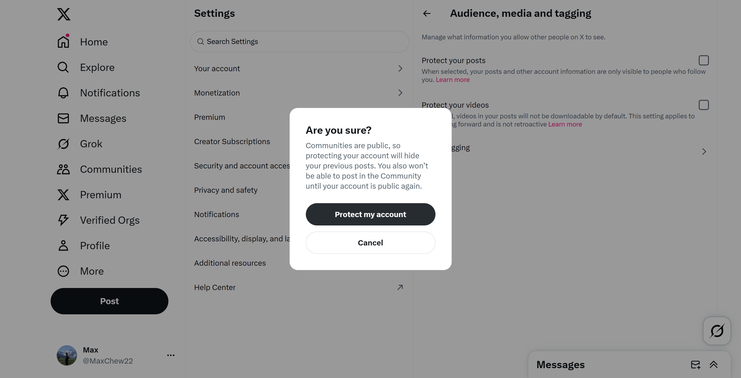 <p>Click Protect my account.</p>