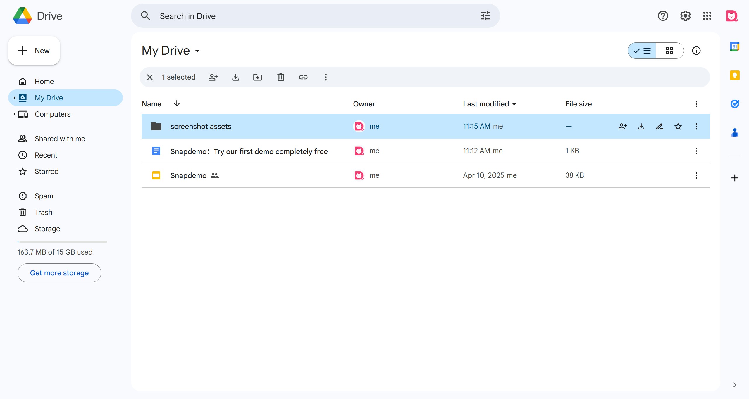 <p>Click "screenshot assets"</p>