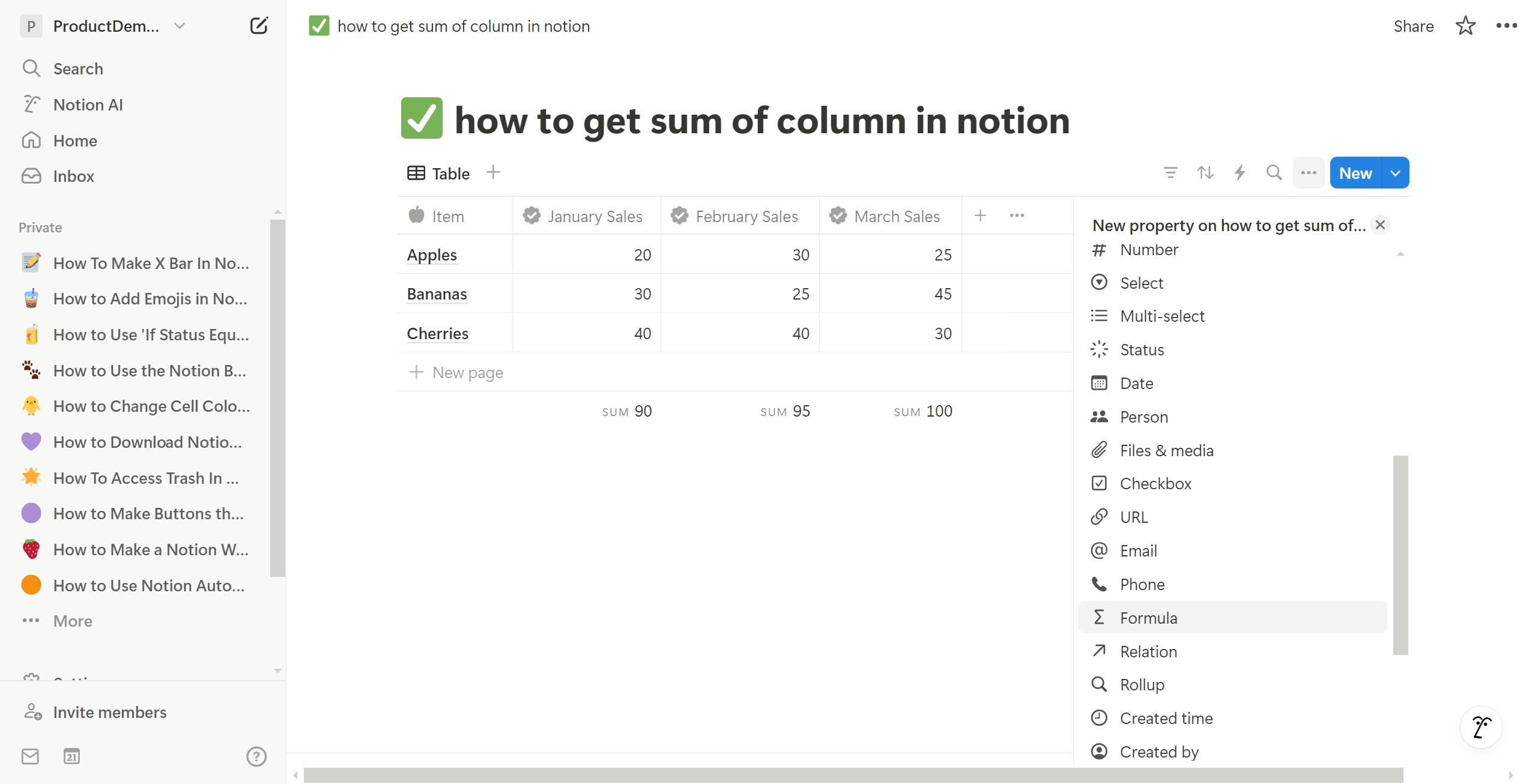 <p>First, add a row with the type set to &quot;Formula.&quot;</p>