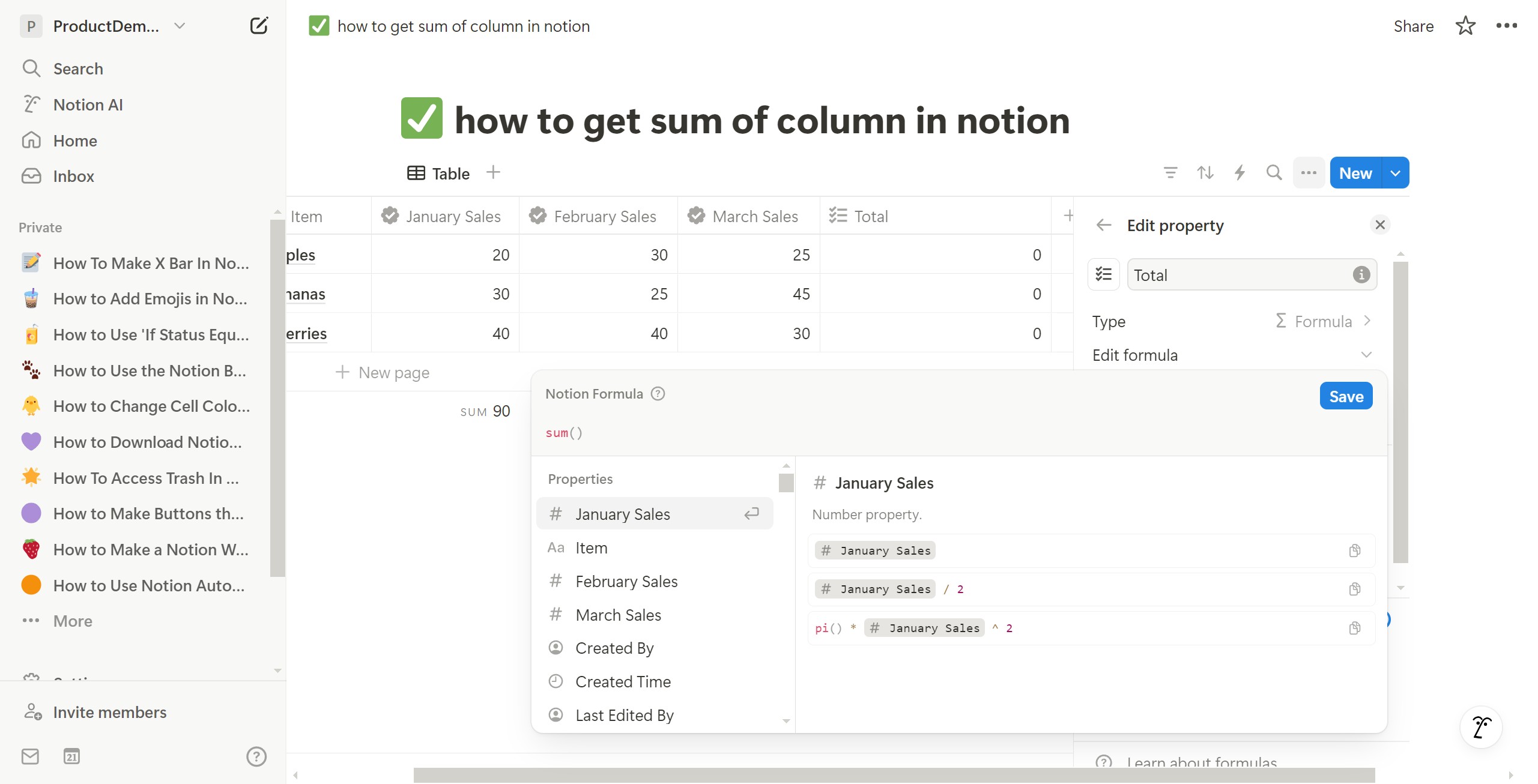 <p>Now, add the rows you want to calculate the row totals for, one by one.</p>