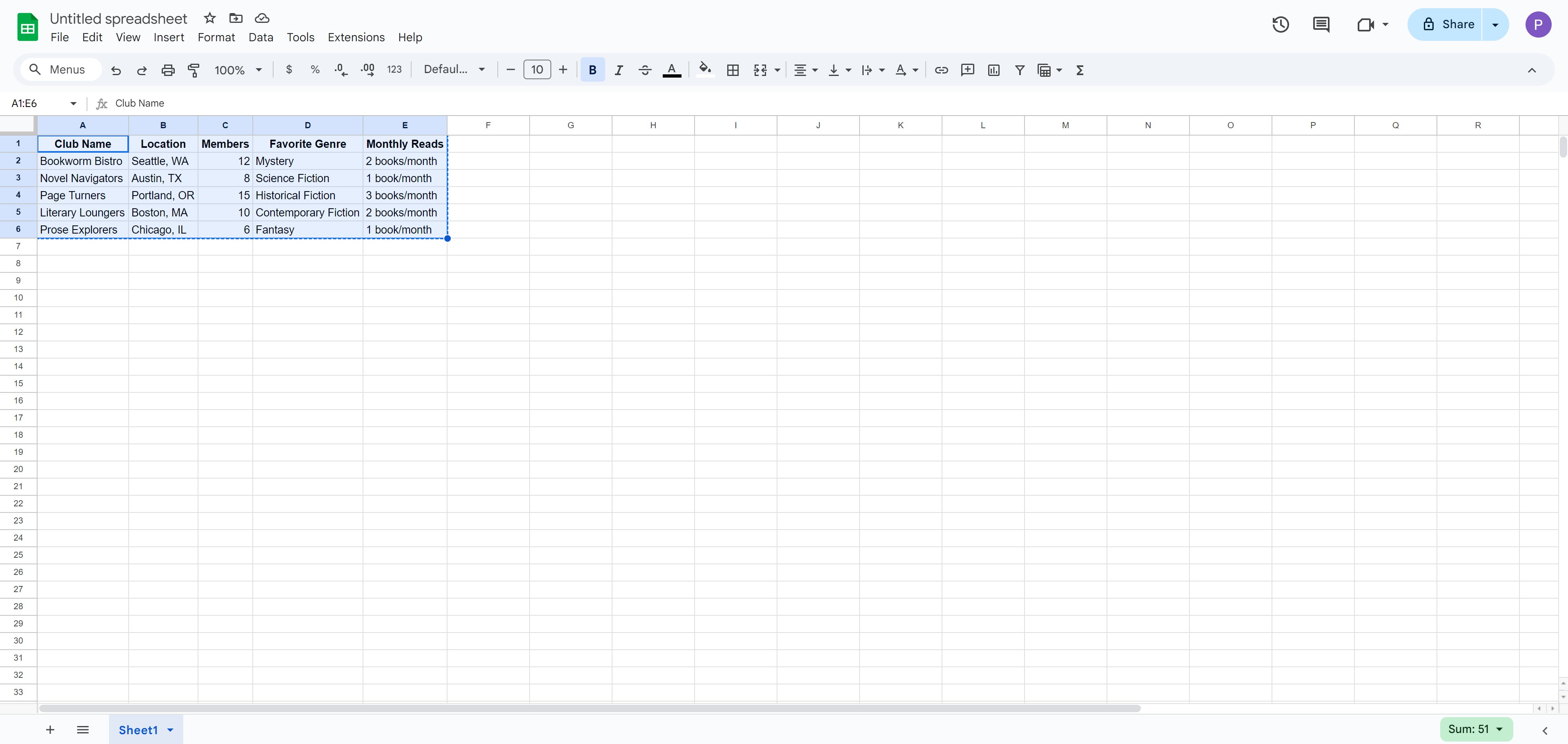 <p>Simply craft your table in a <a href="https://docs.google.com/spreadsheets/u/0/" rel="noopener noreferrer" target="_blank">google spreadsheet</a> application</p>
