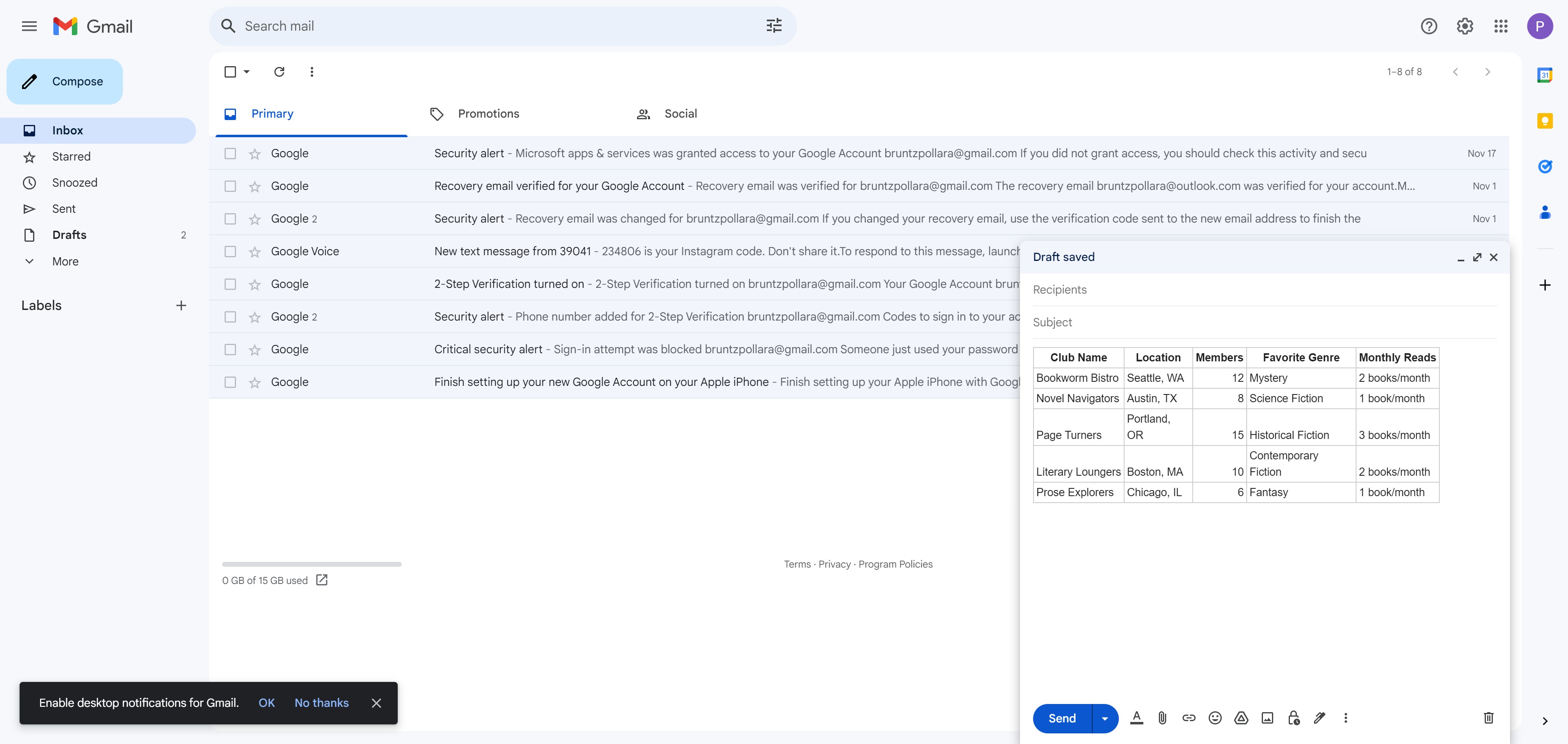 <p>You can now see this form in Gmail.</p>