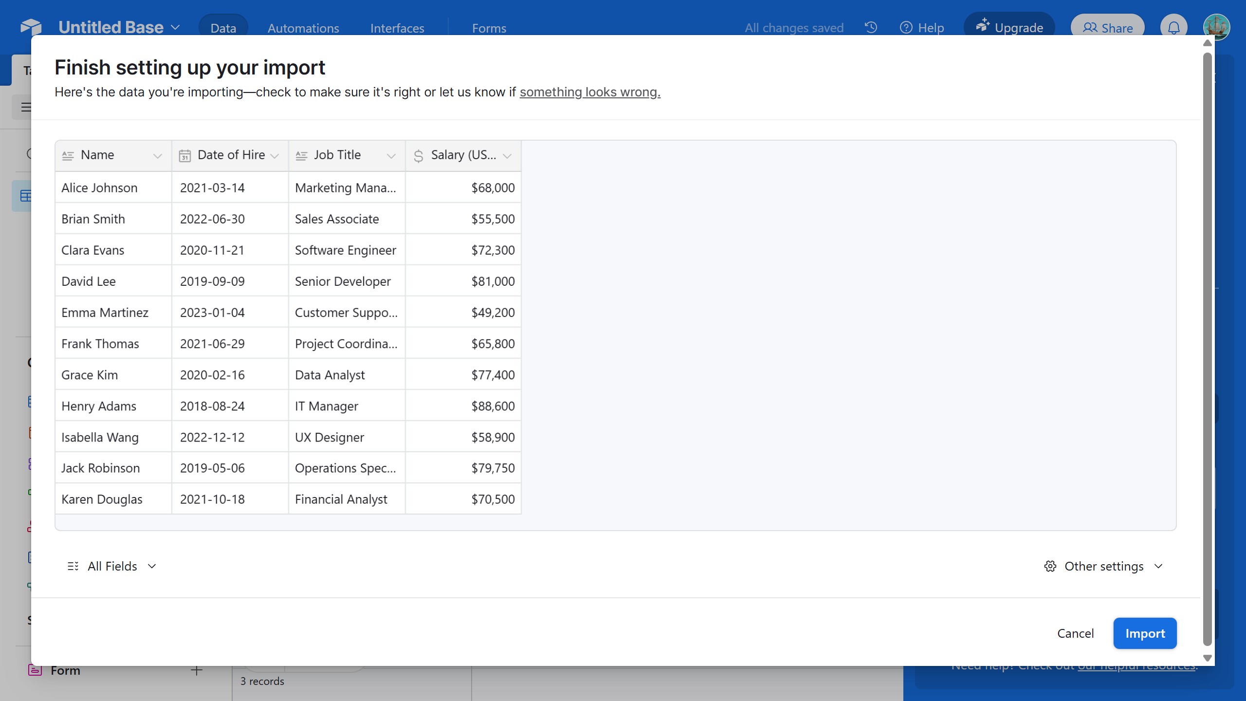 <p>Click the "Import" button</p>