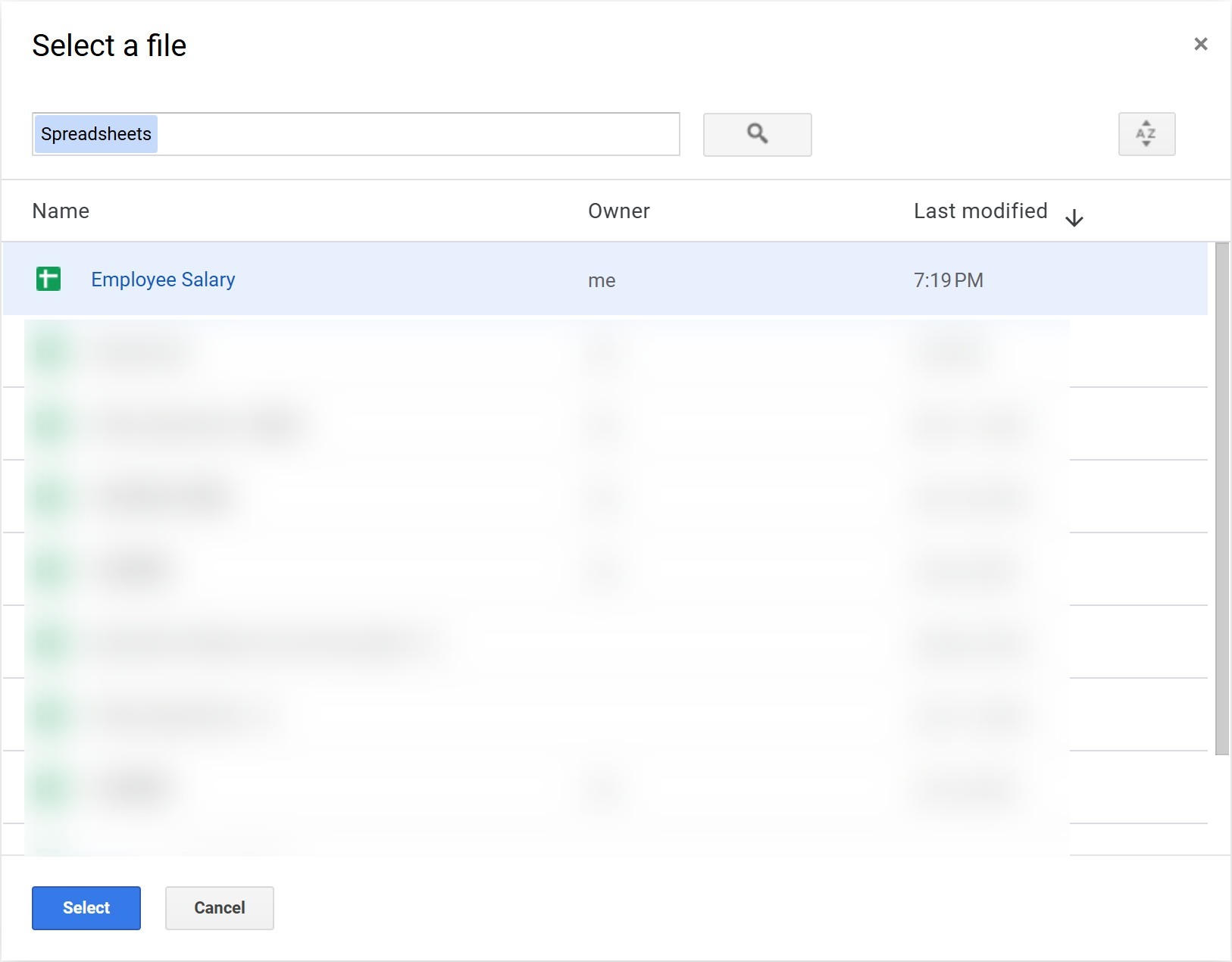 <p>Click "Select"</p>