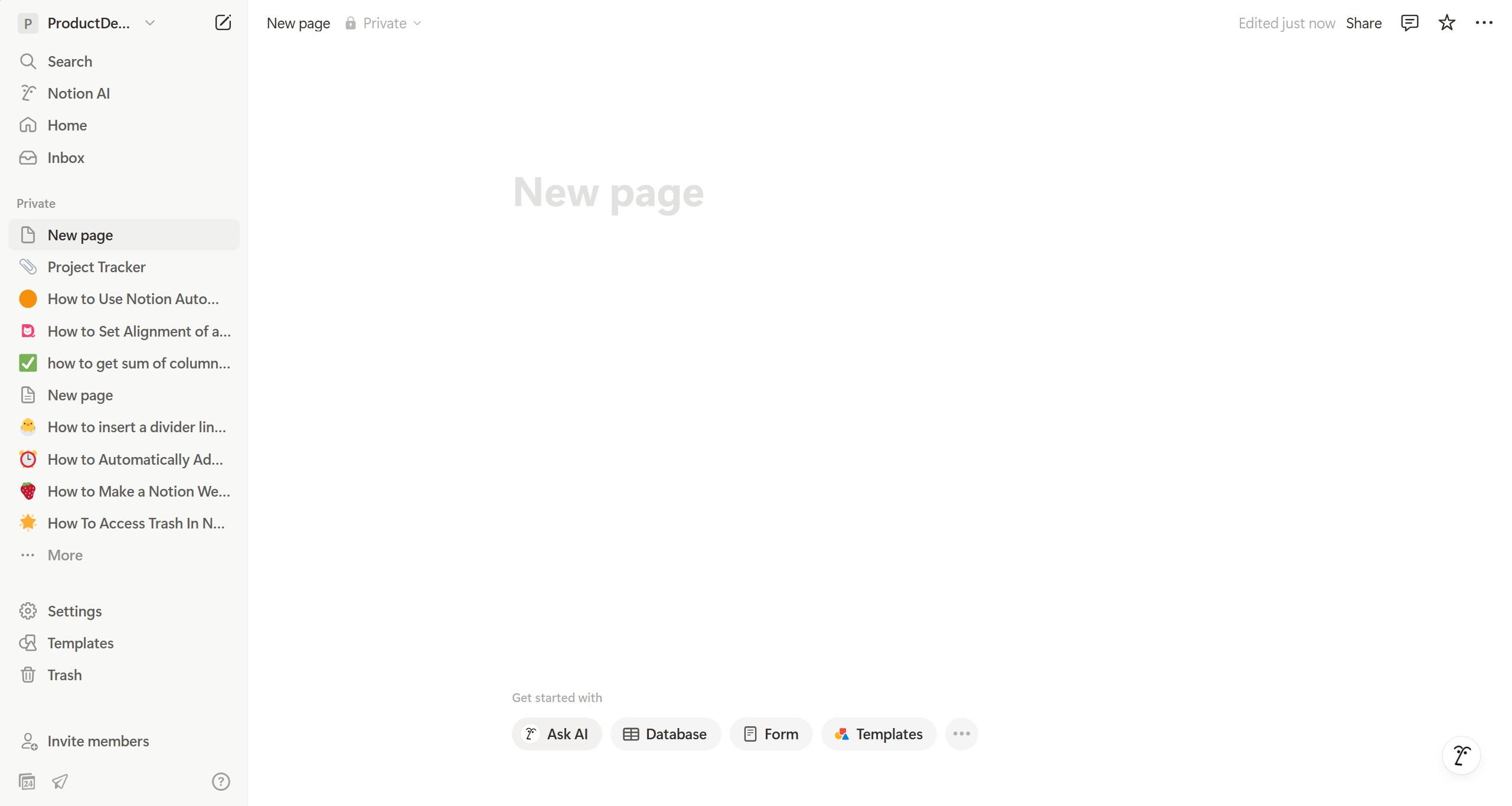 <p>Project management trackers are generally built using Notion databases. You can click Add at the bottom of a blank page to get started.</p>