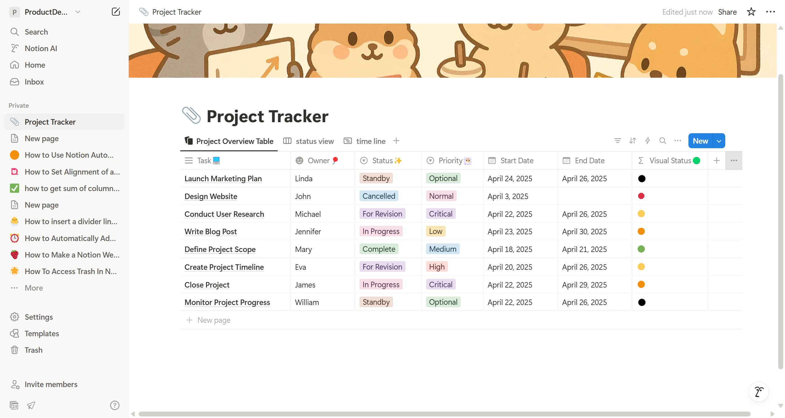 <p>That&#39;s it! If you need the same template from this demo, click <strong><a href="https://basalt-sundae-796.notion.site/1711b51fd3cb80ef9497eddbc598a1fc?v=b7778426100247afaaae0f176722d651" rel="noopener noreferrer" target="_blank">here</a></strong> to copy it for free.</p>