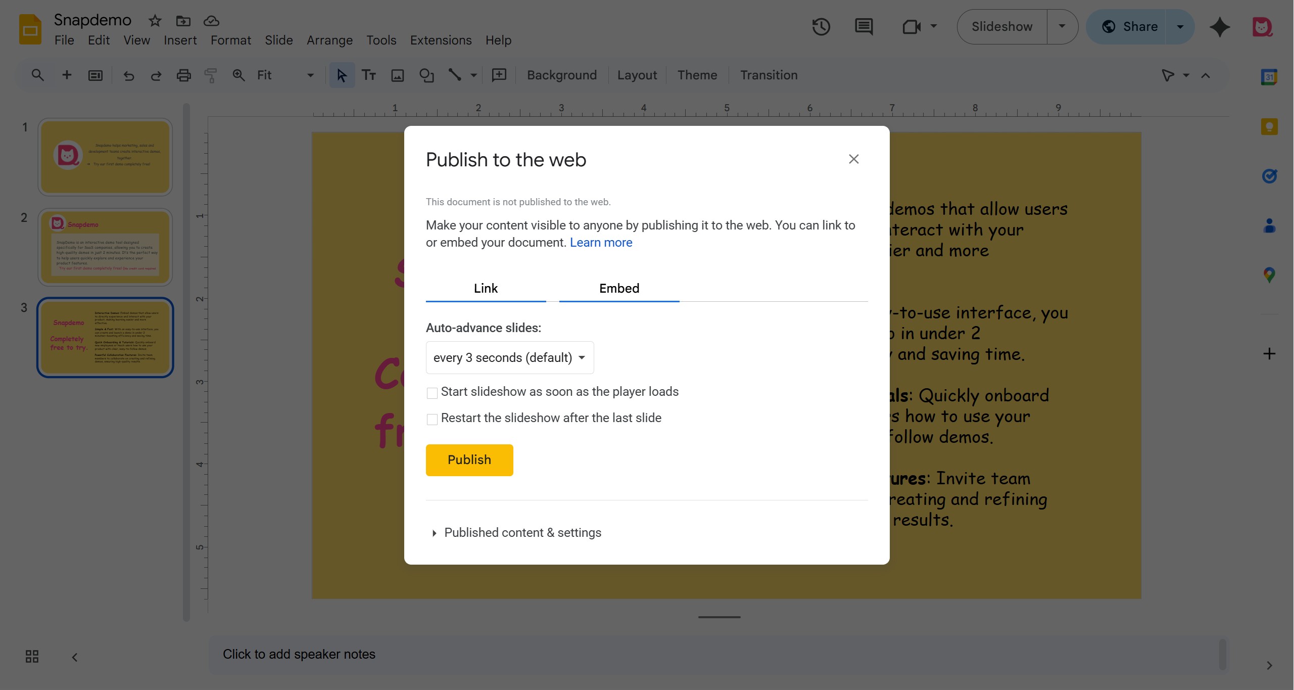 <p>Click Embed</p>