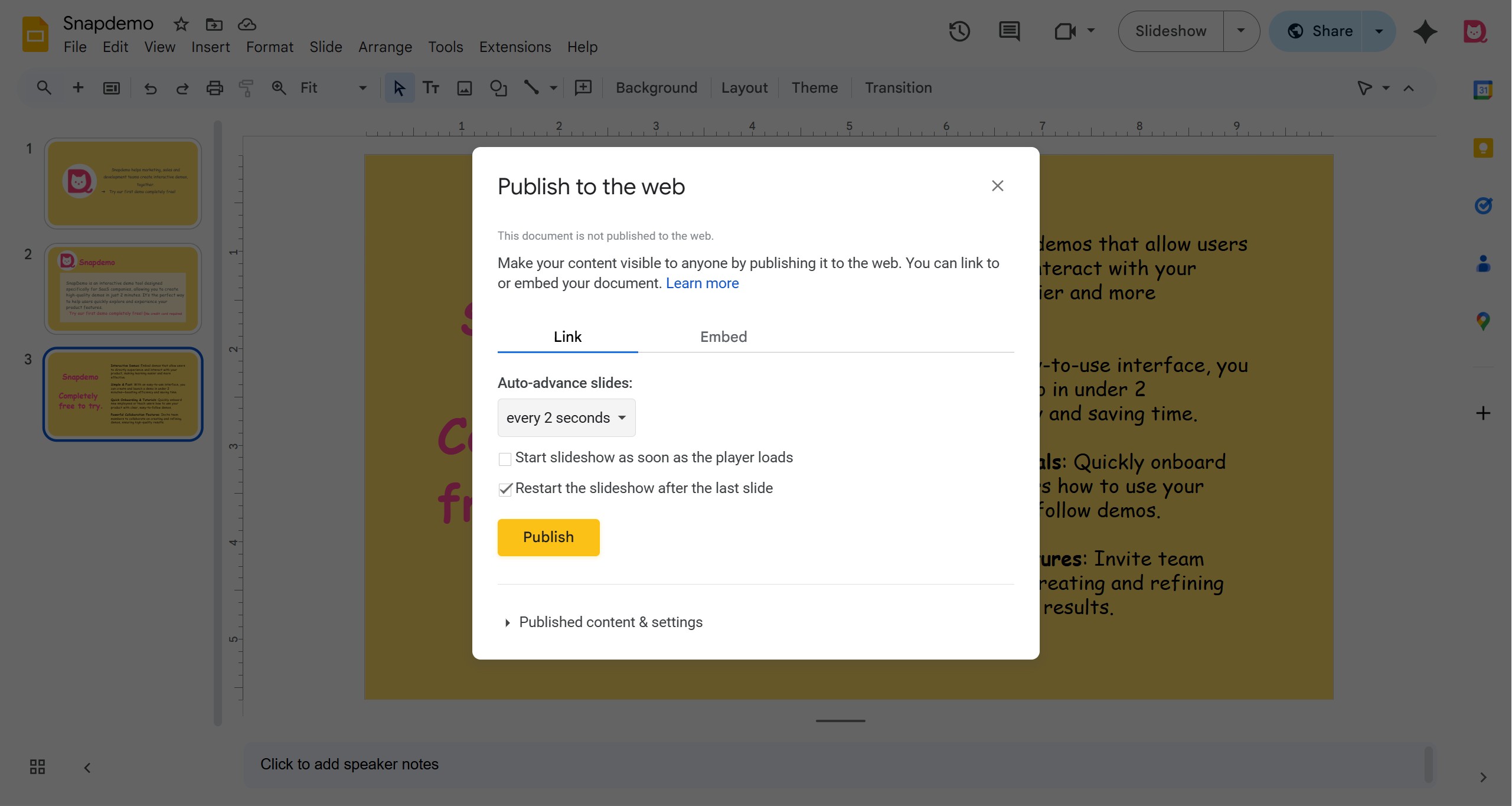 <p>Click Publish when done.</p>