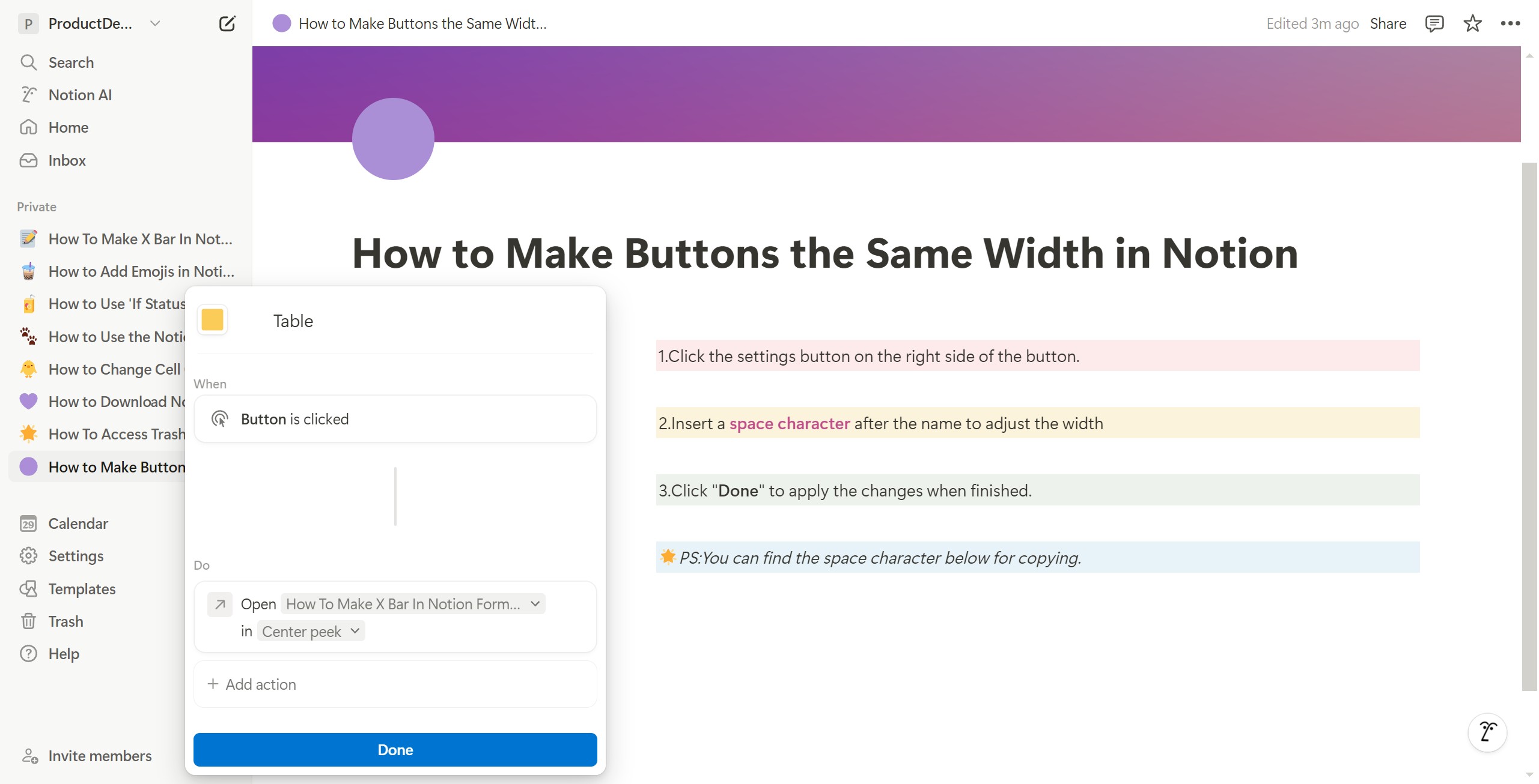 <p>You can also use this method to achieve centered text on the button.</p>