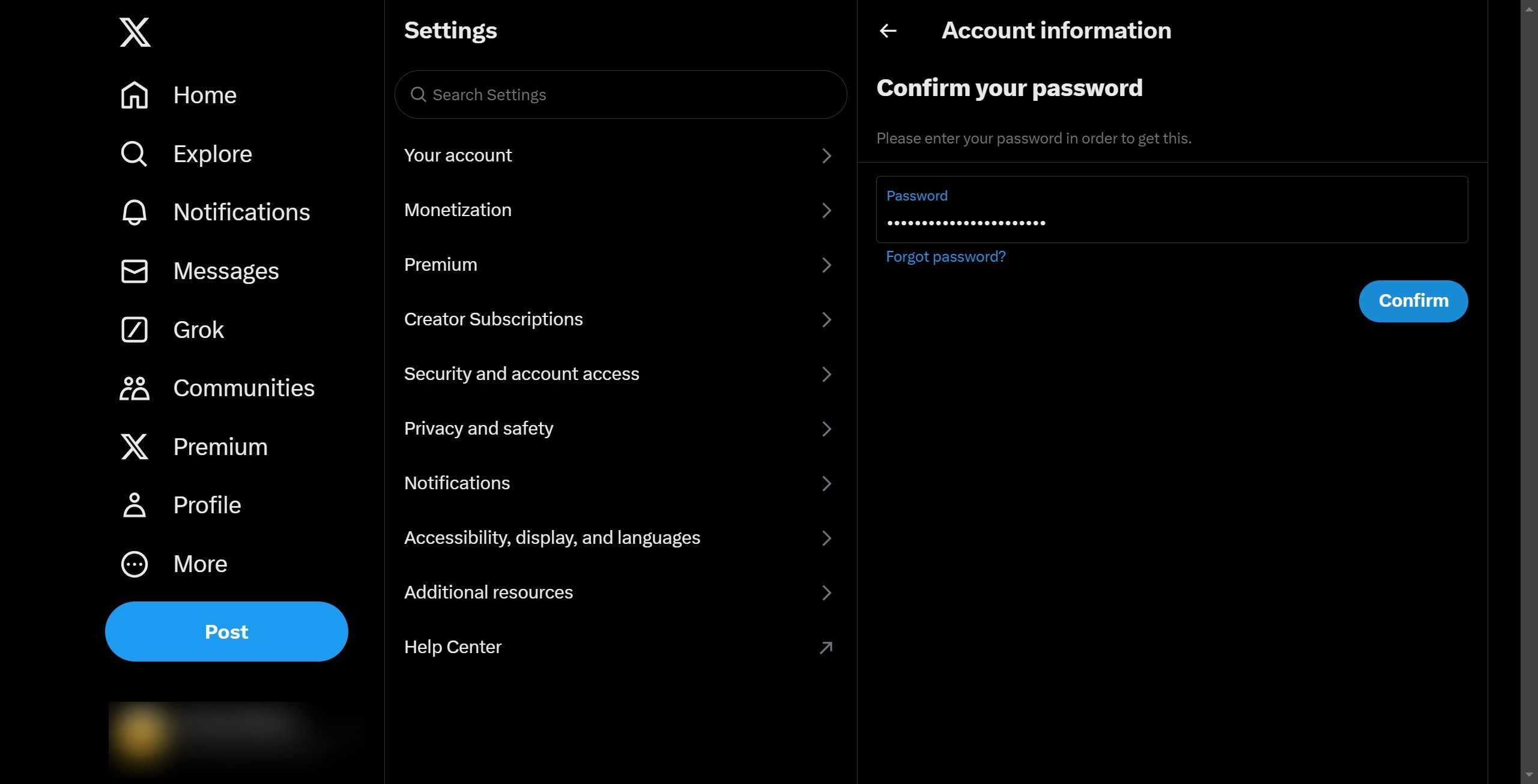 <p>After entering your password, click "Confirm".</p>
