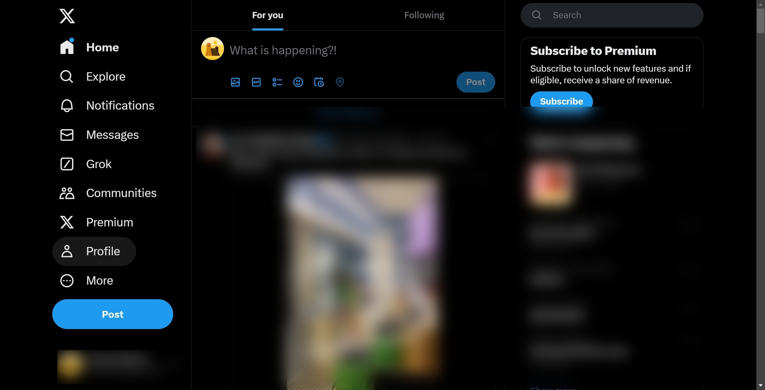 <p>Log in first, then click on "Profile" on the homepage.</p>